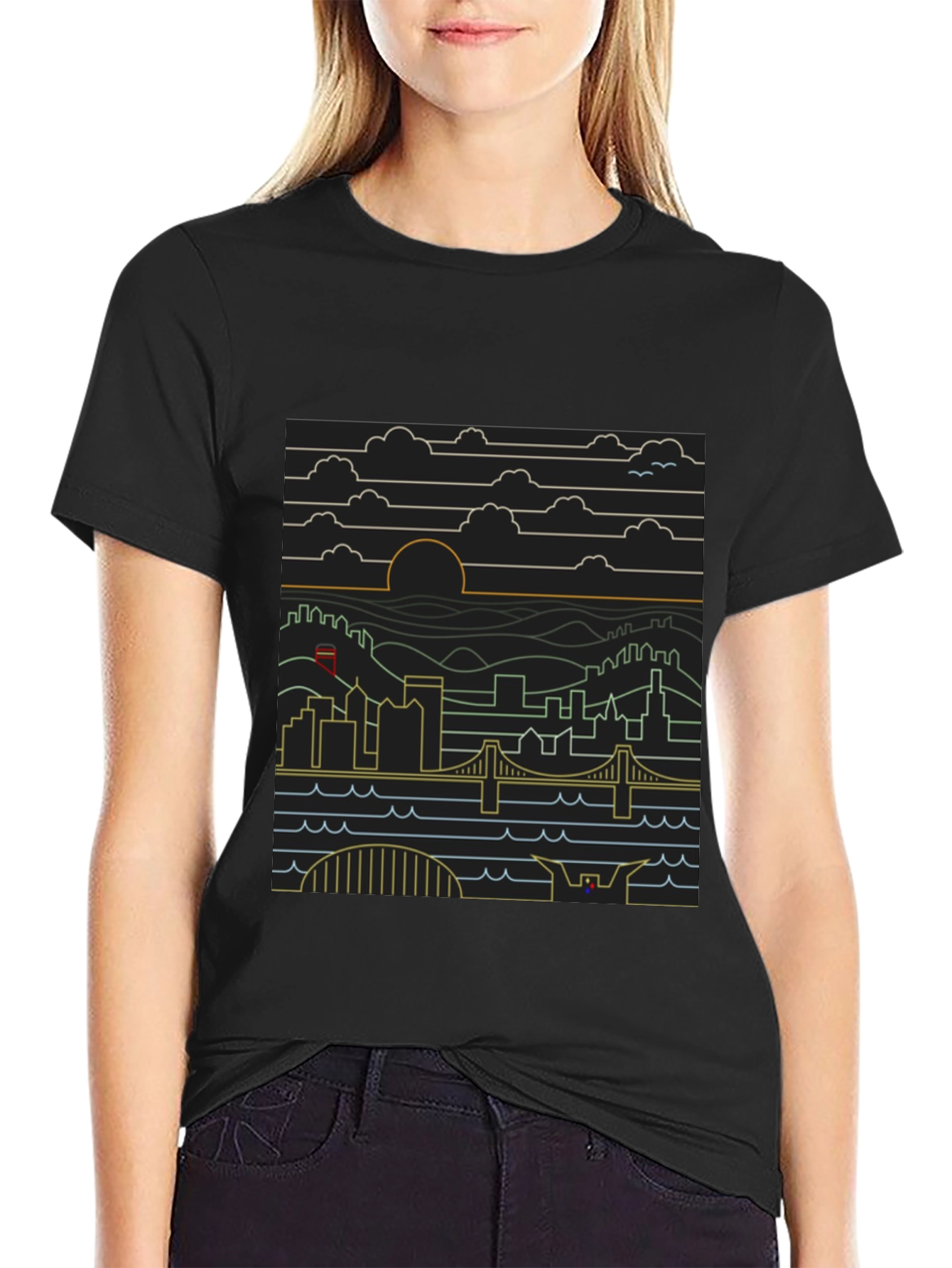 Modern Cityscape Graphic Tee