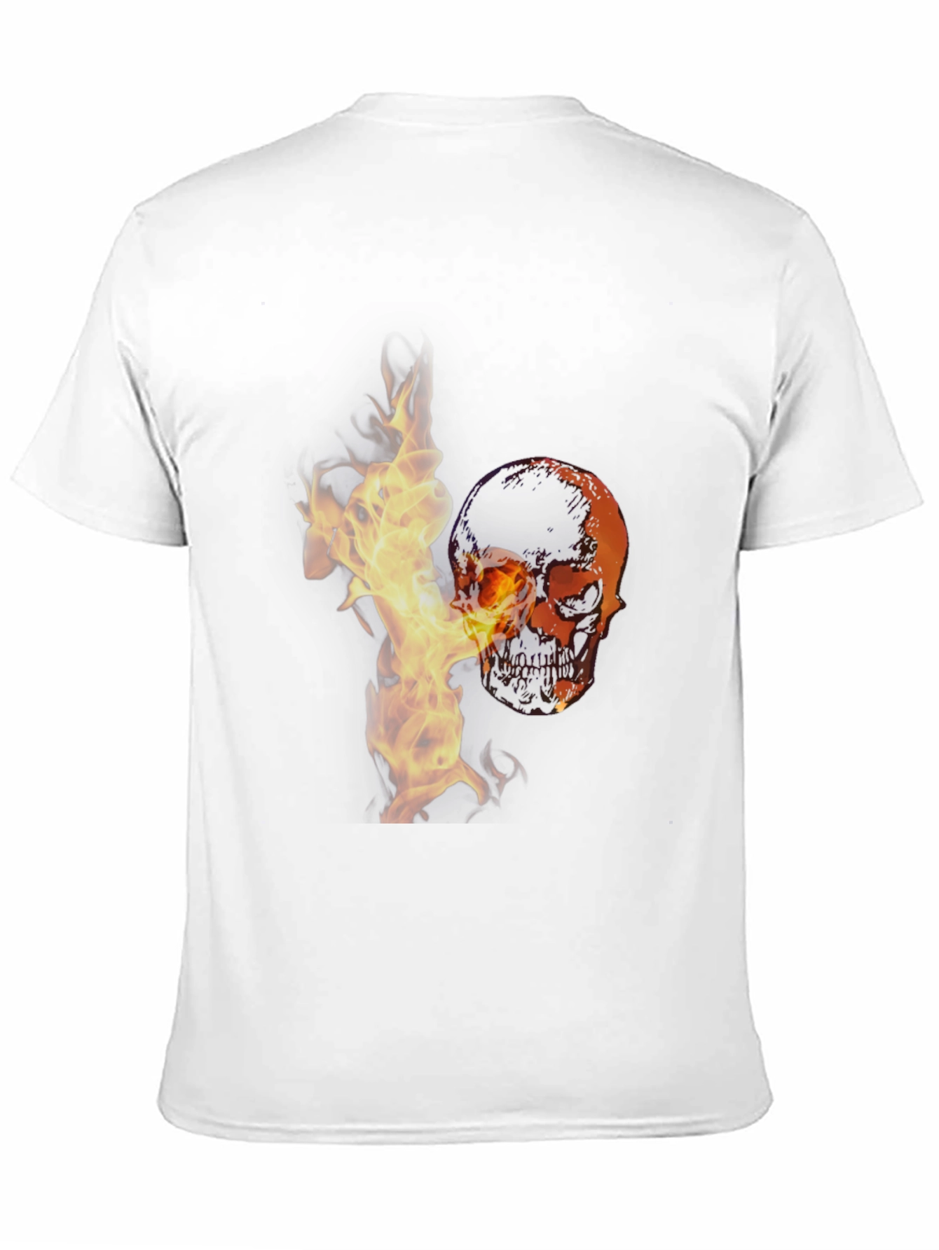 Skull in Flames Graphic T-Shirt - Stylish & Edgy