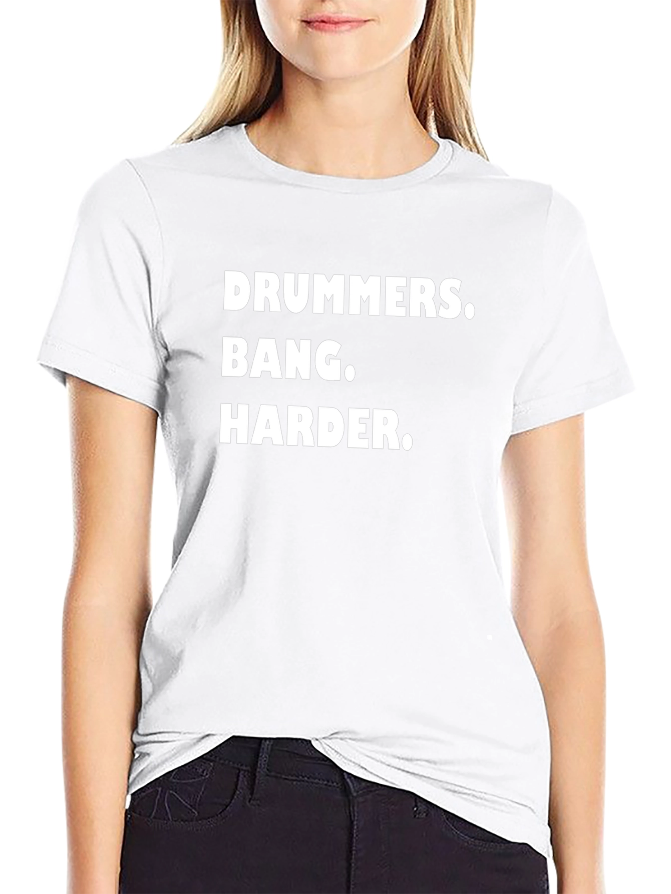 Drummers Bang Harder Black T-Shirt
