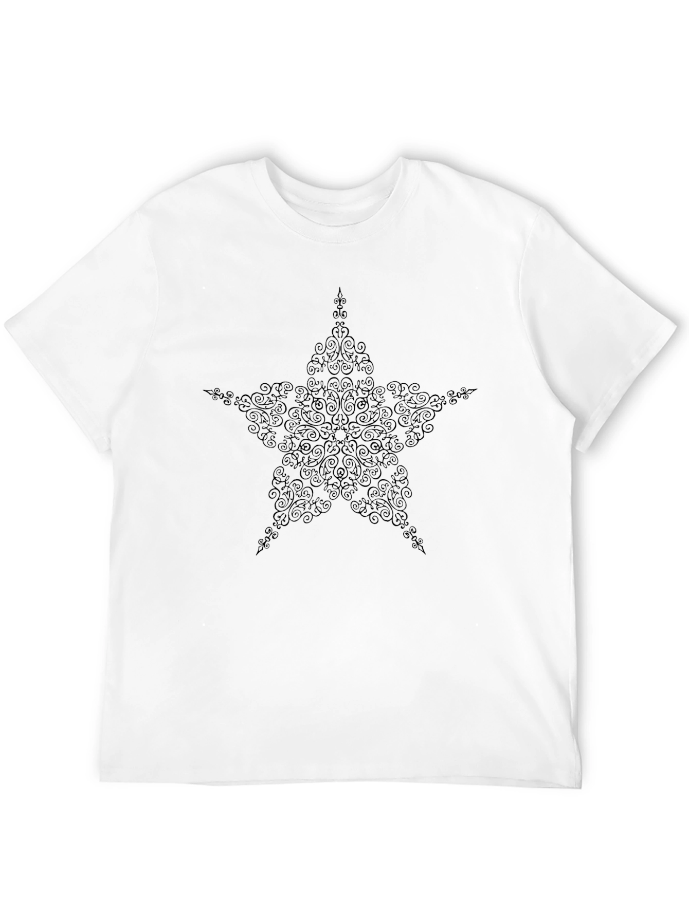 Star Design Black Tee Shirt