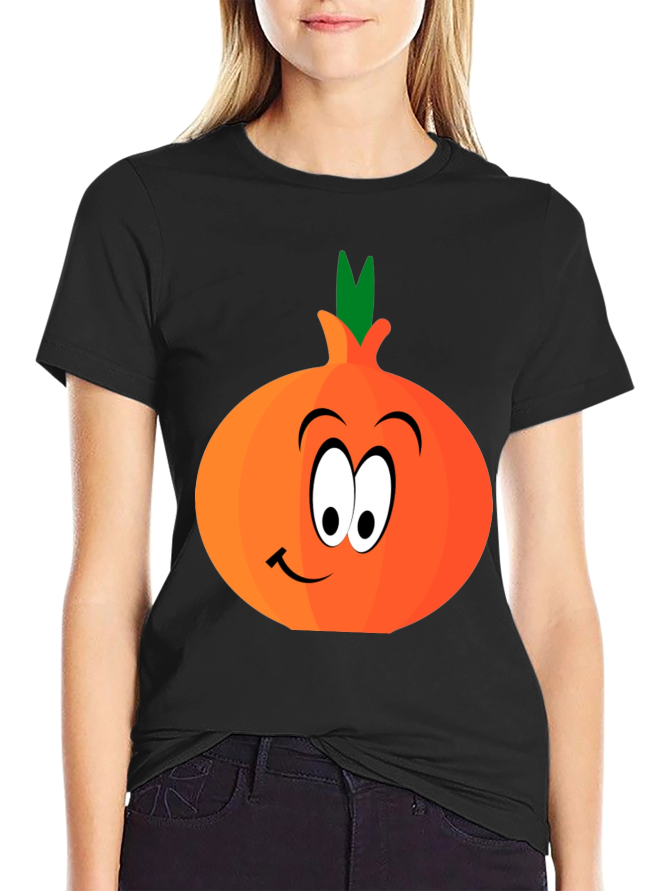 Cartoon Onion Graphic Tee - Fun Food Shirt