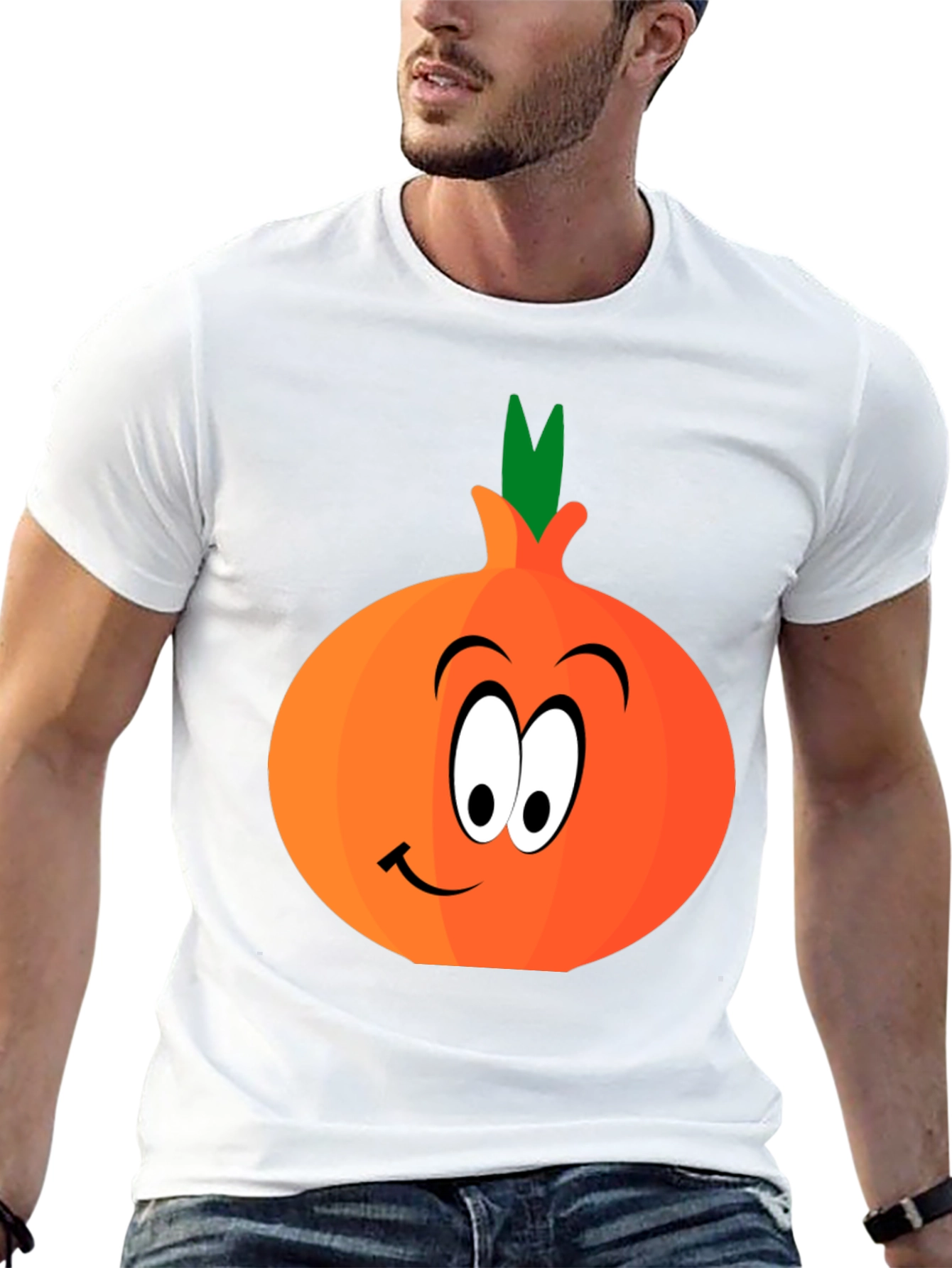 Cartoon Onion Graphic Tee - Fun Food Shirt