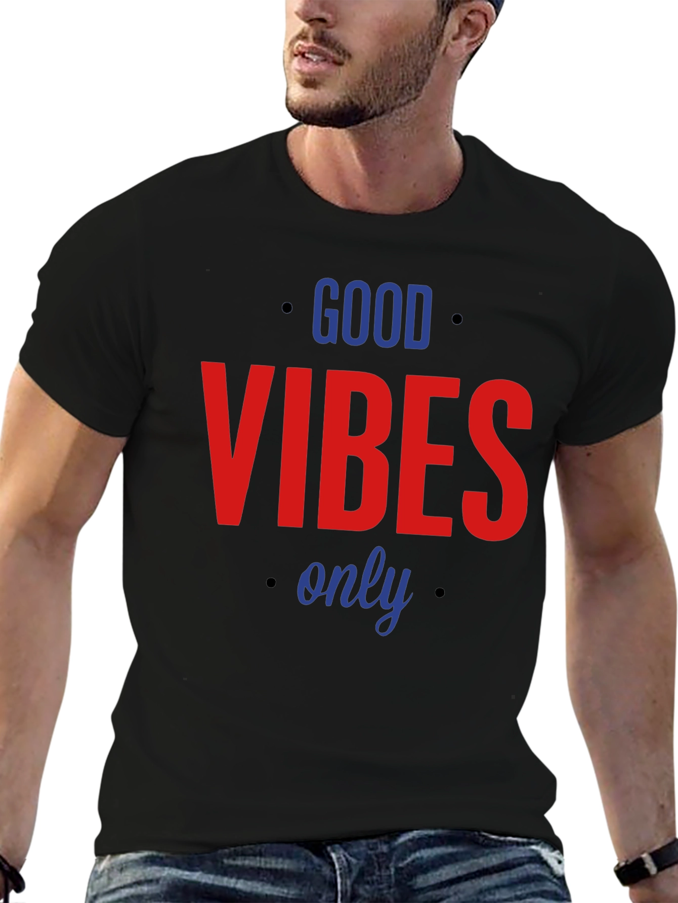 Good Vibes Only Graphic T-Shirt - Black