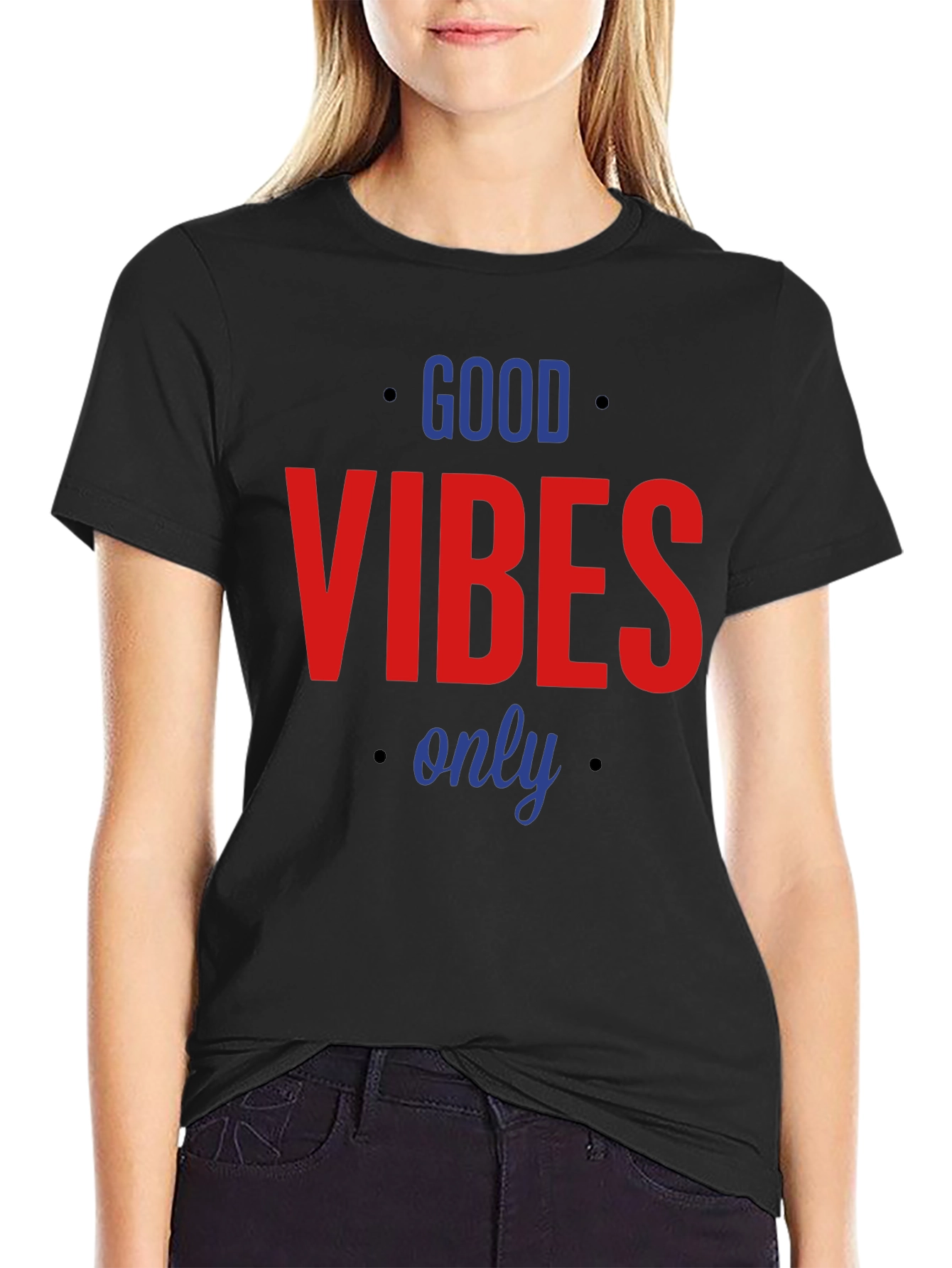 Good Vibes Only Graphic T-Shirt - Black