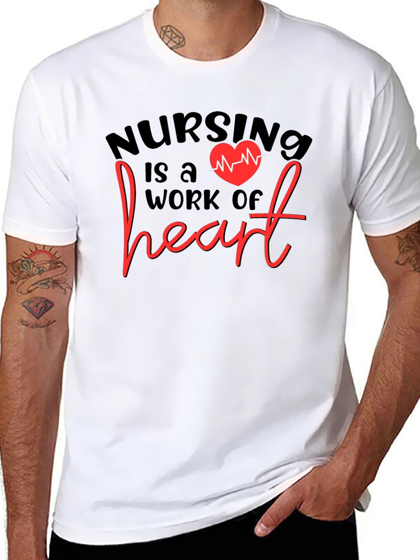 Nursing is a Work of Heart T-Shirt