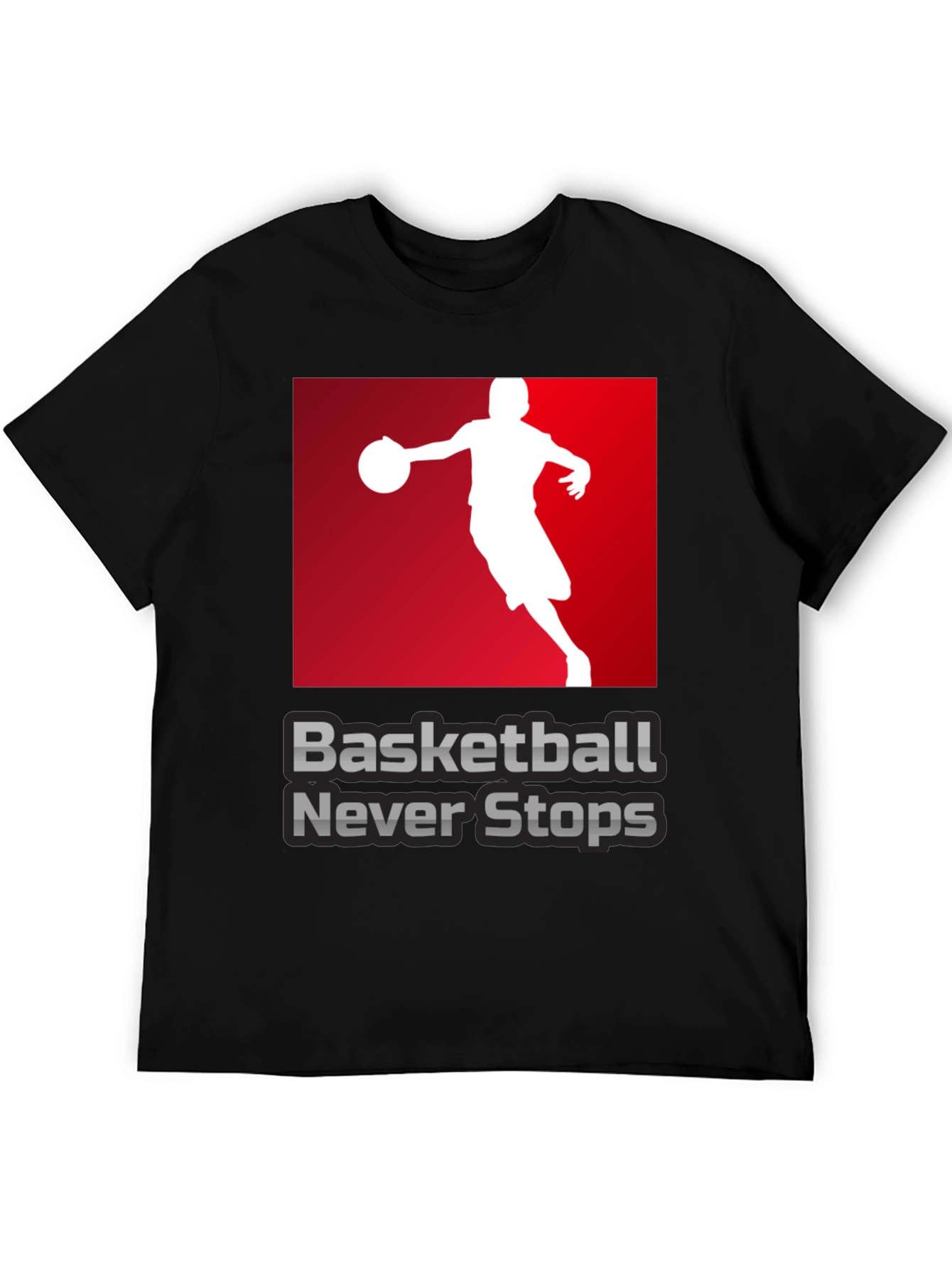 Basketball Never Stops Graphic T-Shirt