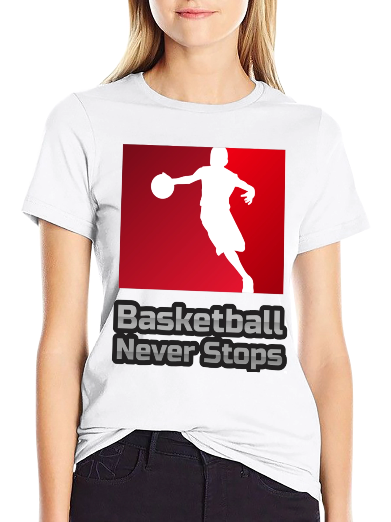 Basketball Never Stops Graphic T-Shirt