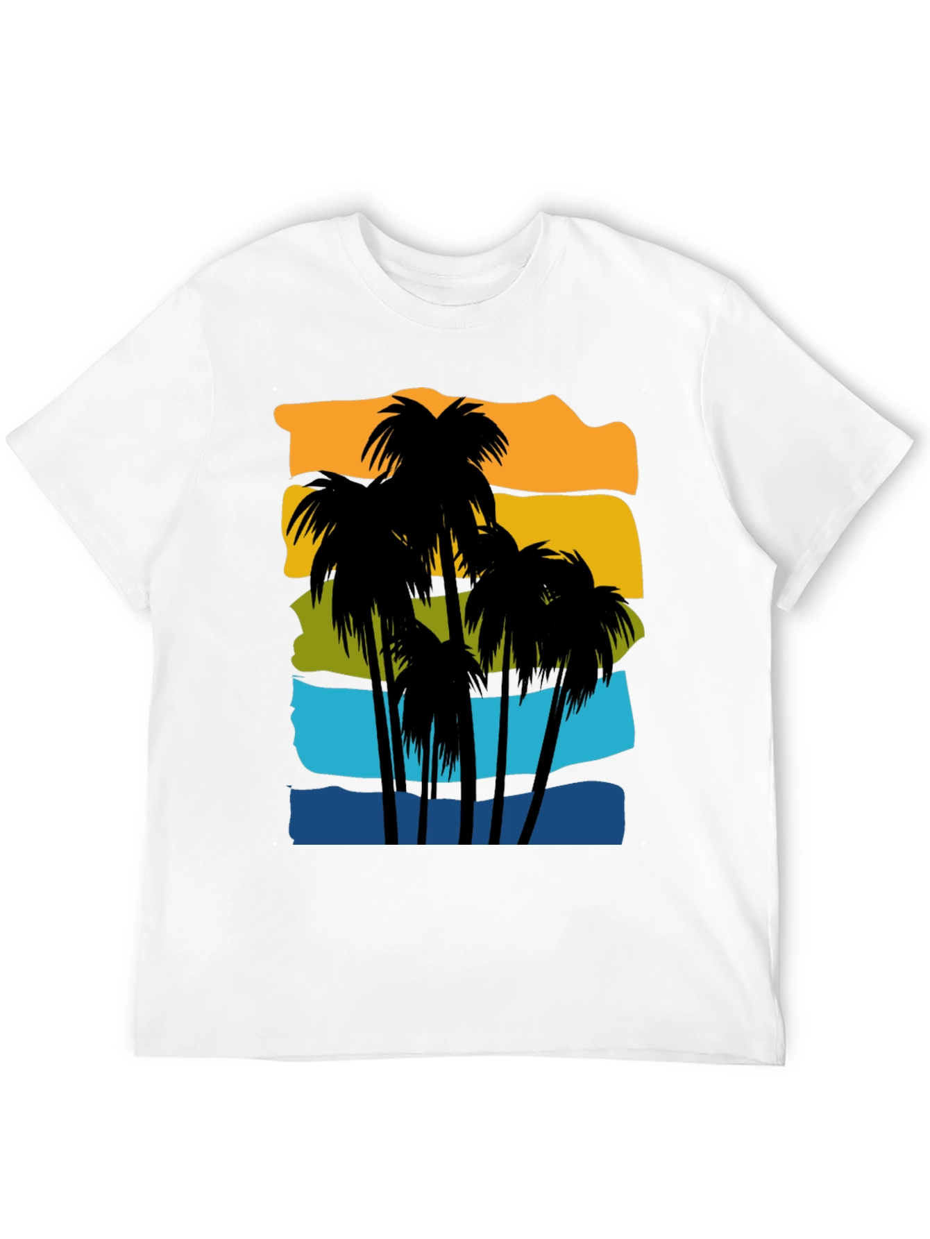 Tropical Palm Tree Graphic Tee - Island Vibes