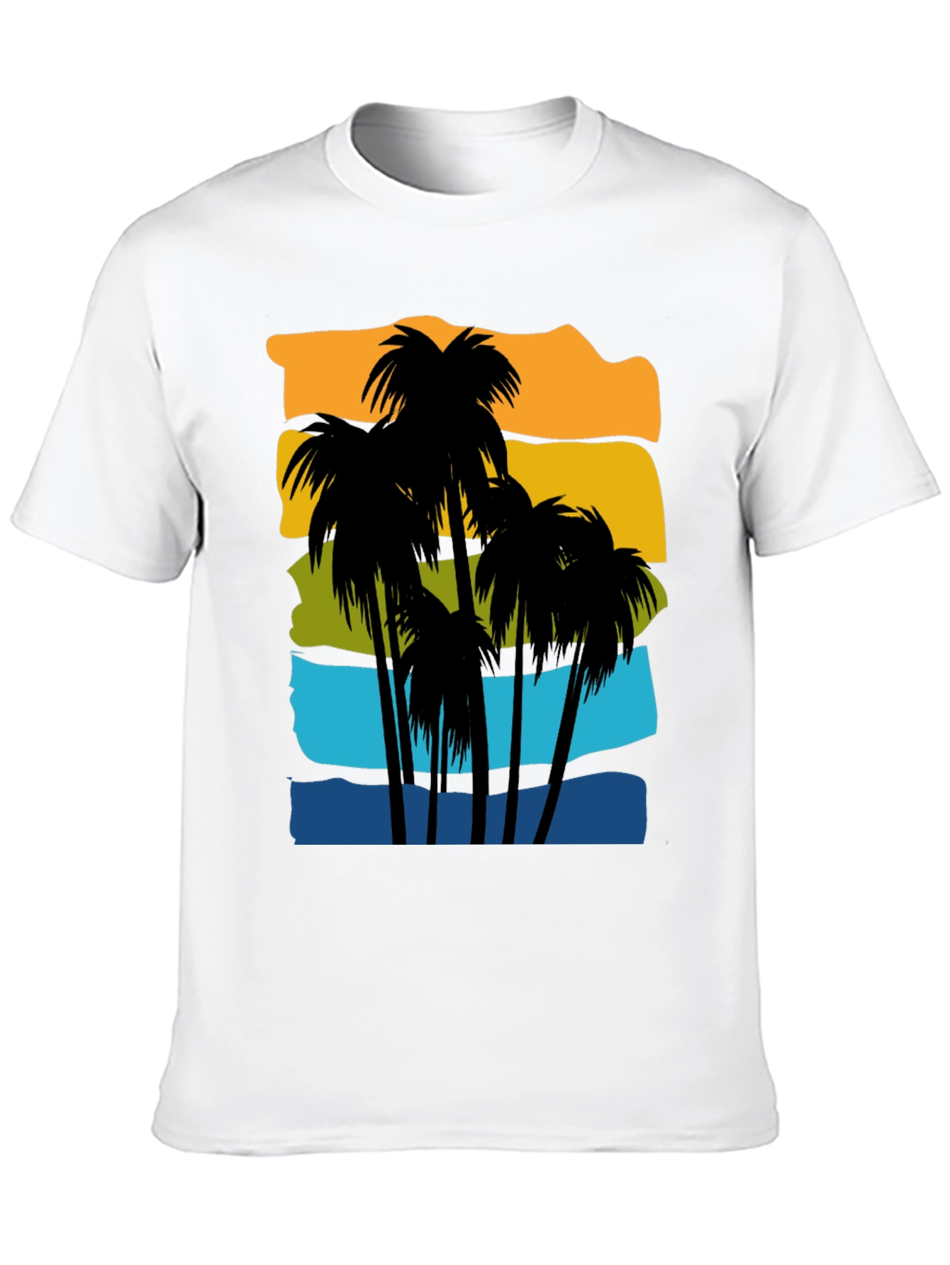Tropical Palm Tree Graphic Tee - Island Vibes