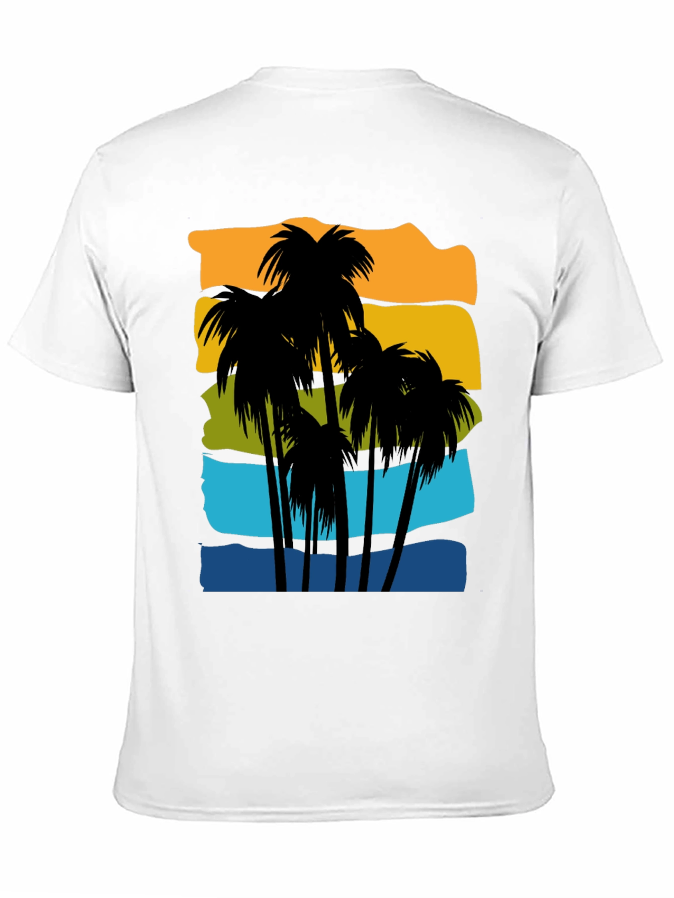 Tropical Palm Tree Graphic Tee - Island Vibes