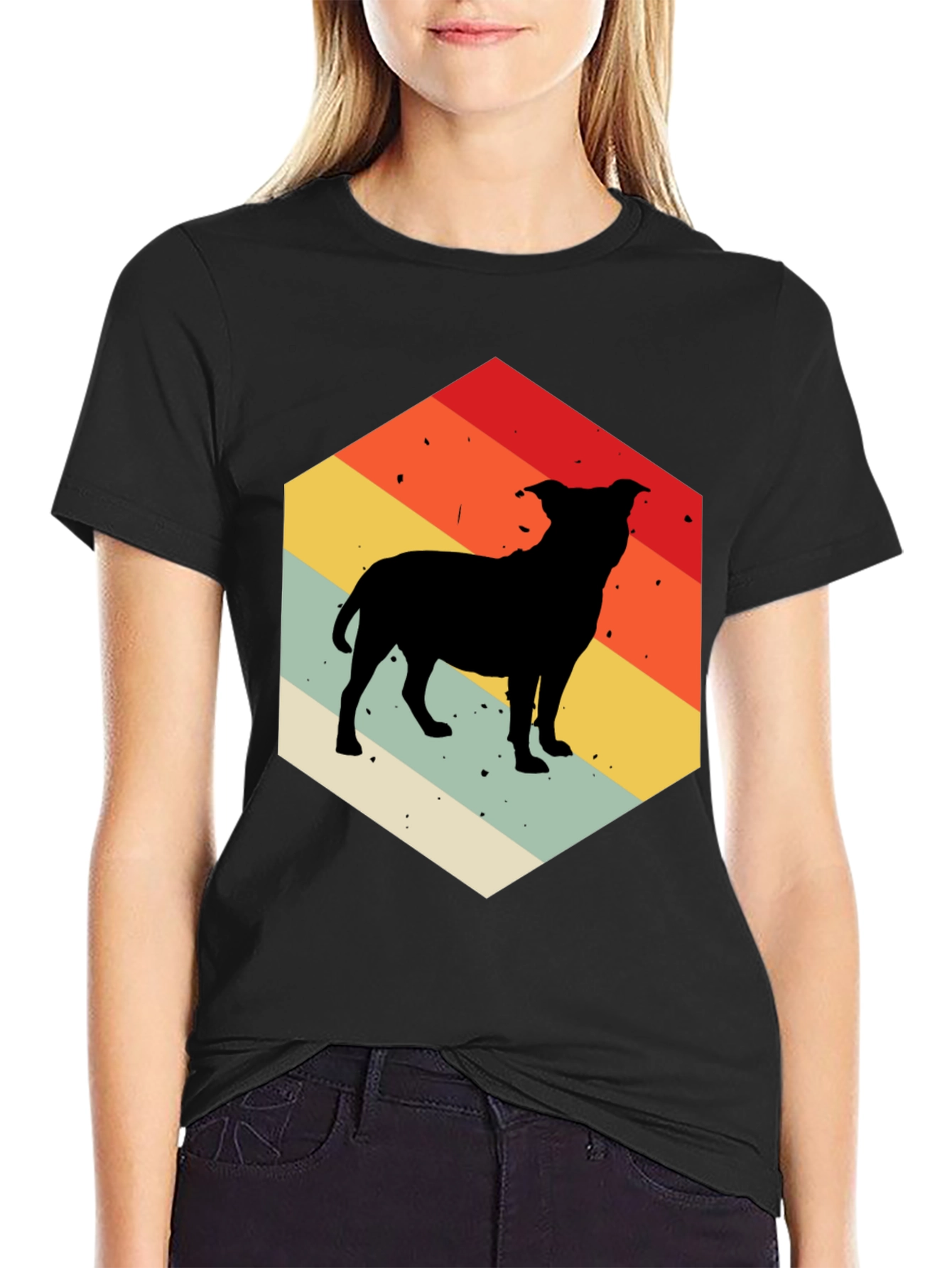 Retro Dog Silhouette Graphic Tee