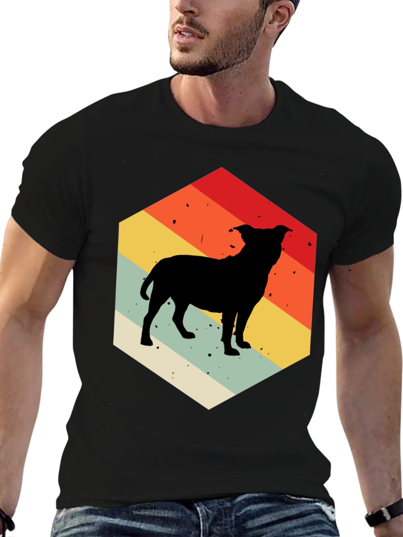 Retro Dog Silhouette Graphic Tee