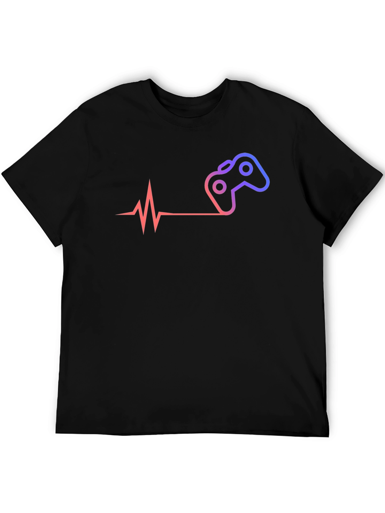 Gamer Heartbeat T-Shirt - Black Cotton Tee