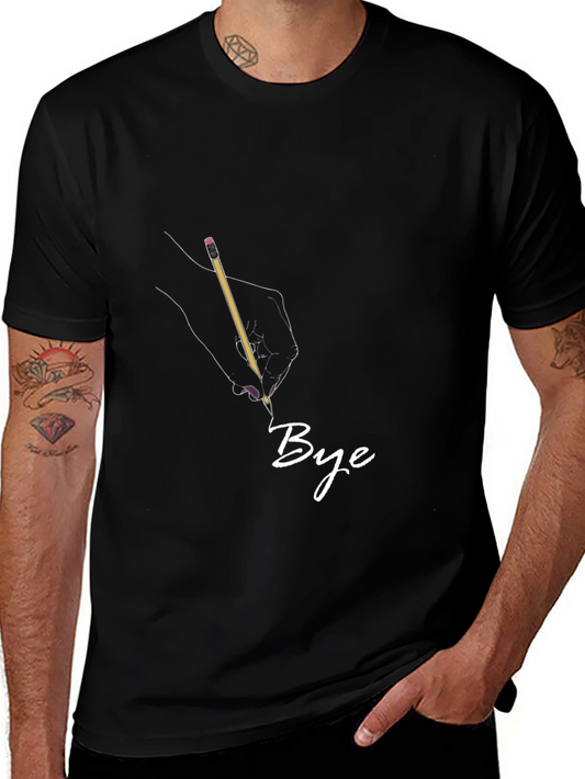 Bye T-Shirt - Black Graphic Tee for Casual Style