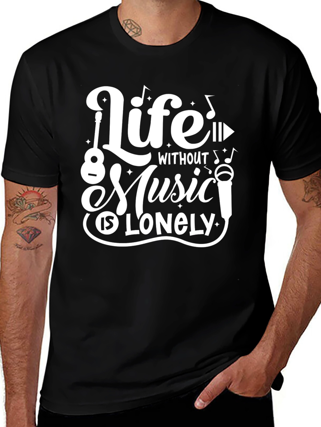 Life Without Music Graphic Tee