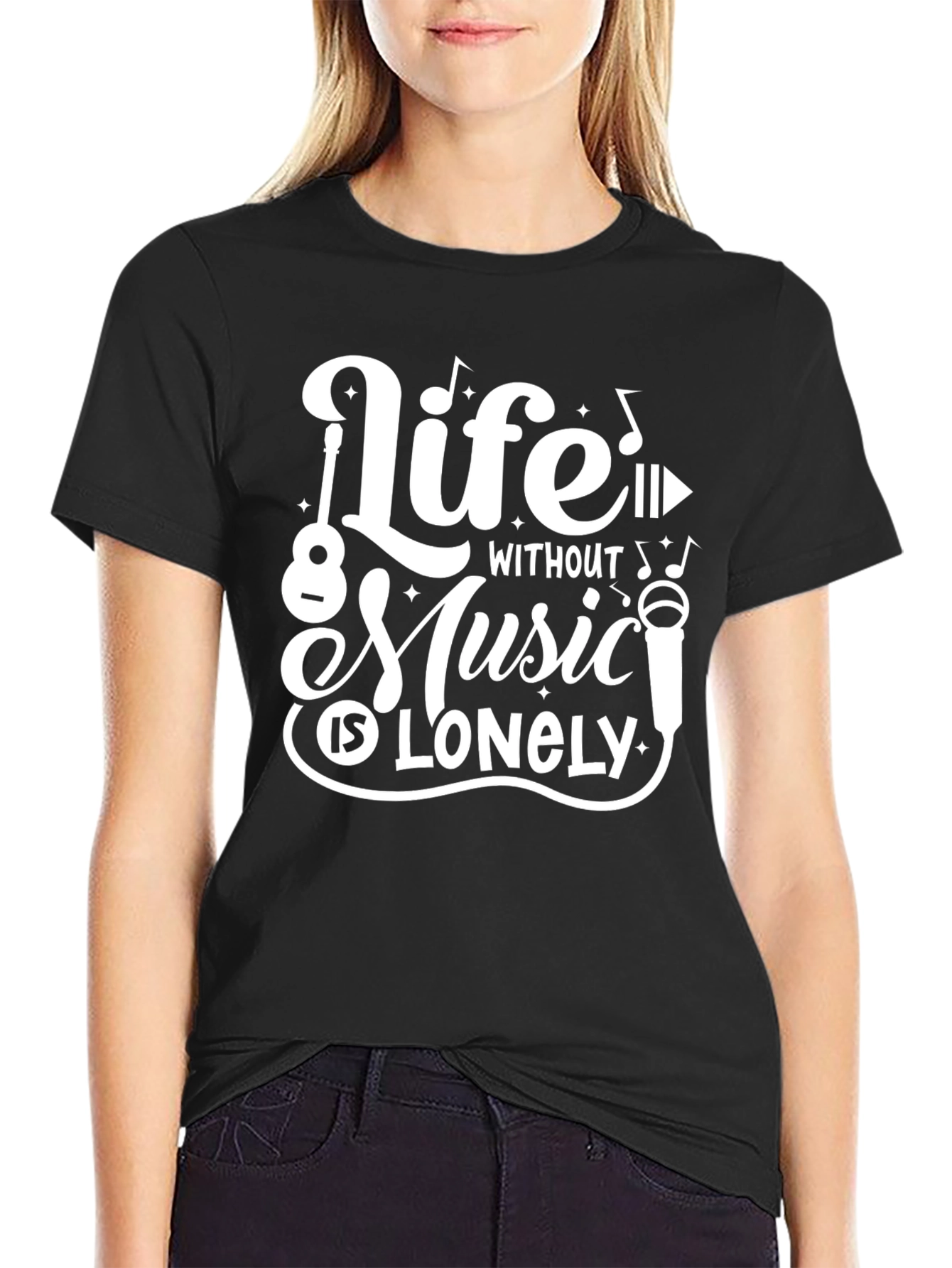 Life Without Music Graphic Tee