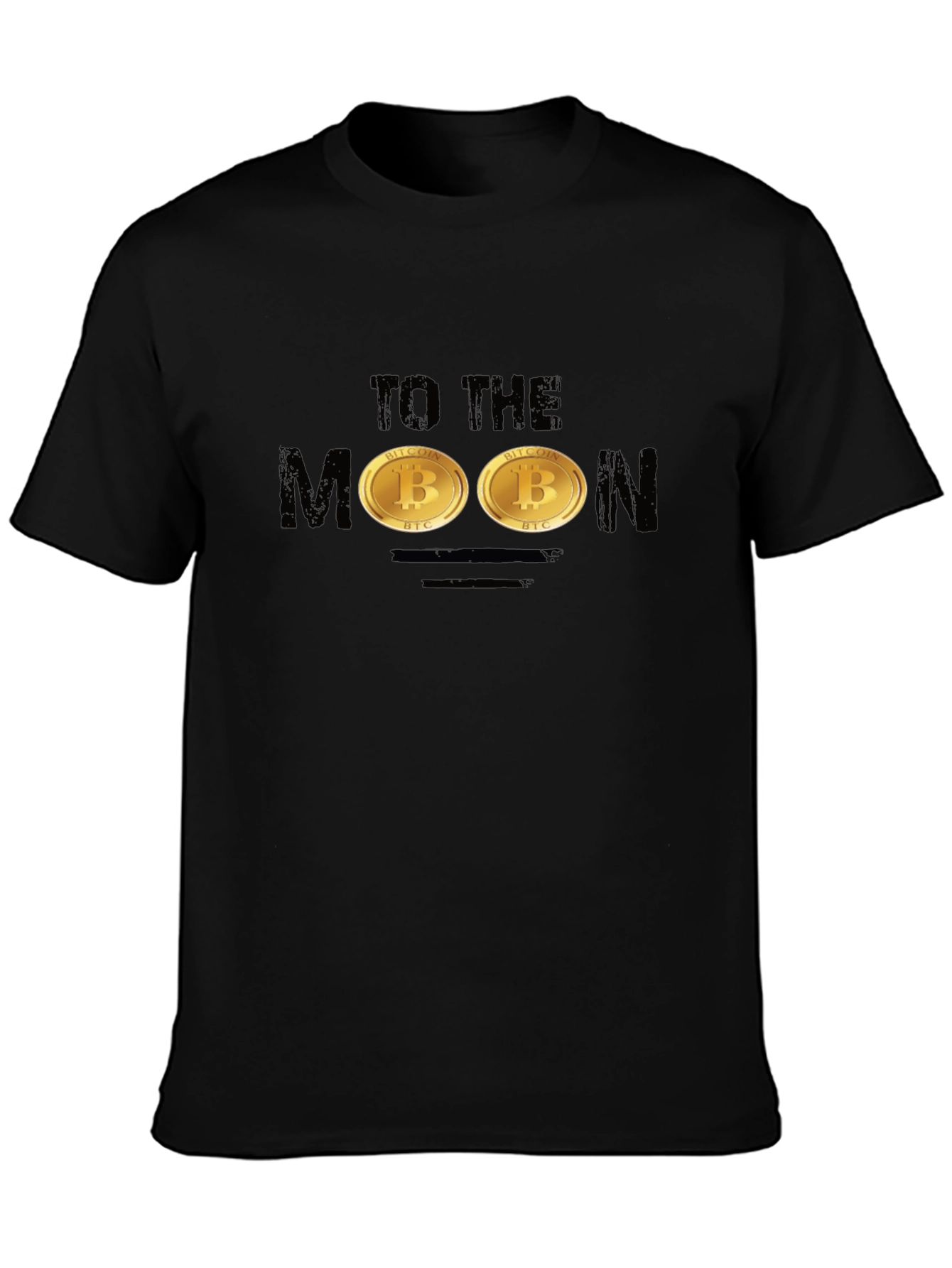 Bitcoin To The Moon Black T-Shirt