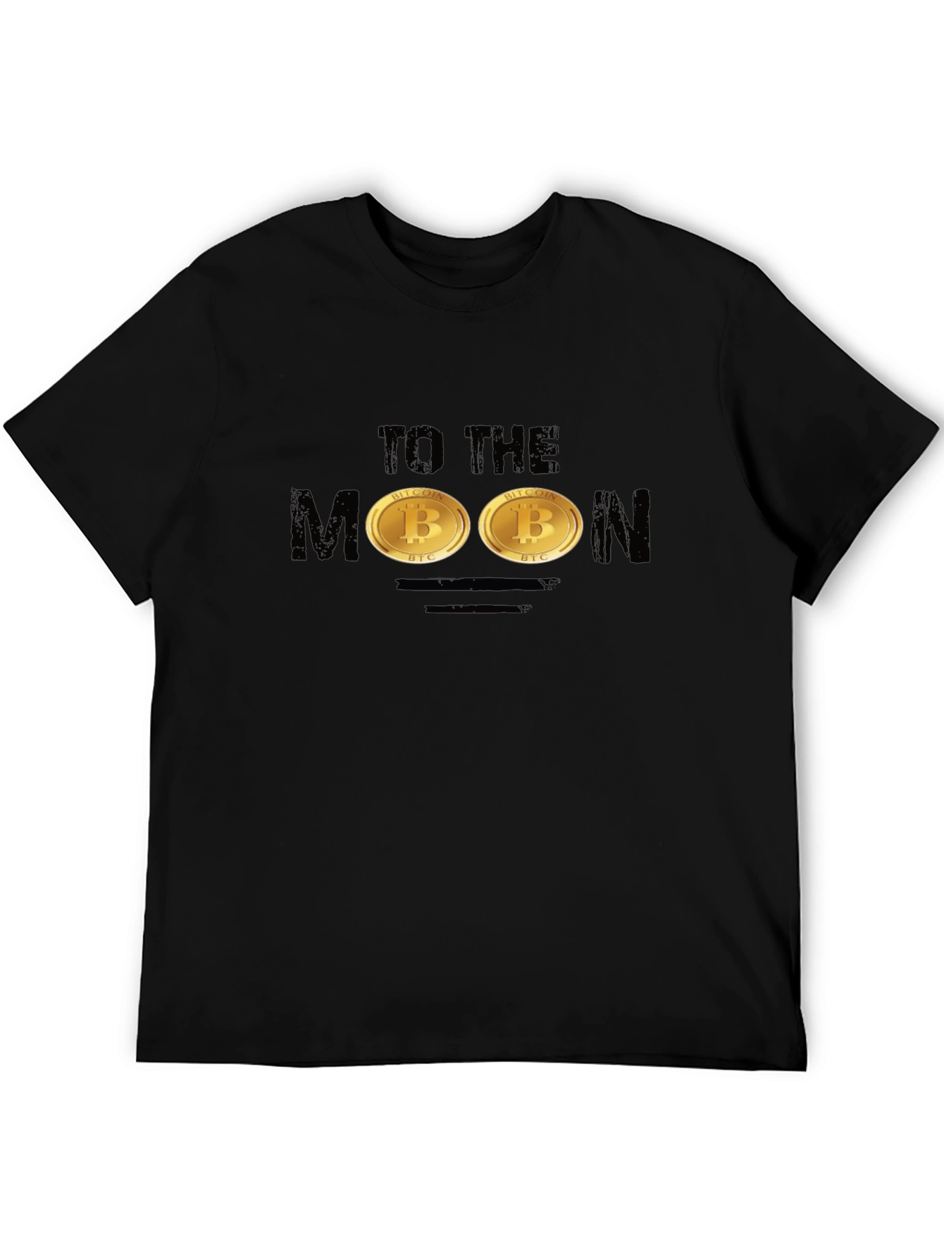 Bitcoin To The Moon Black T-Shirt