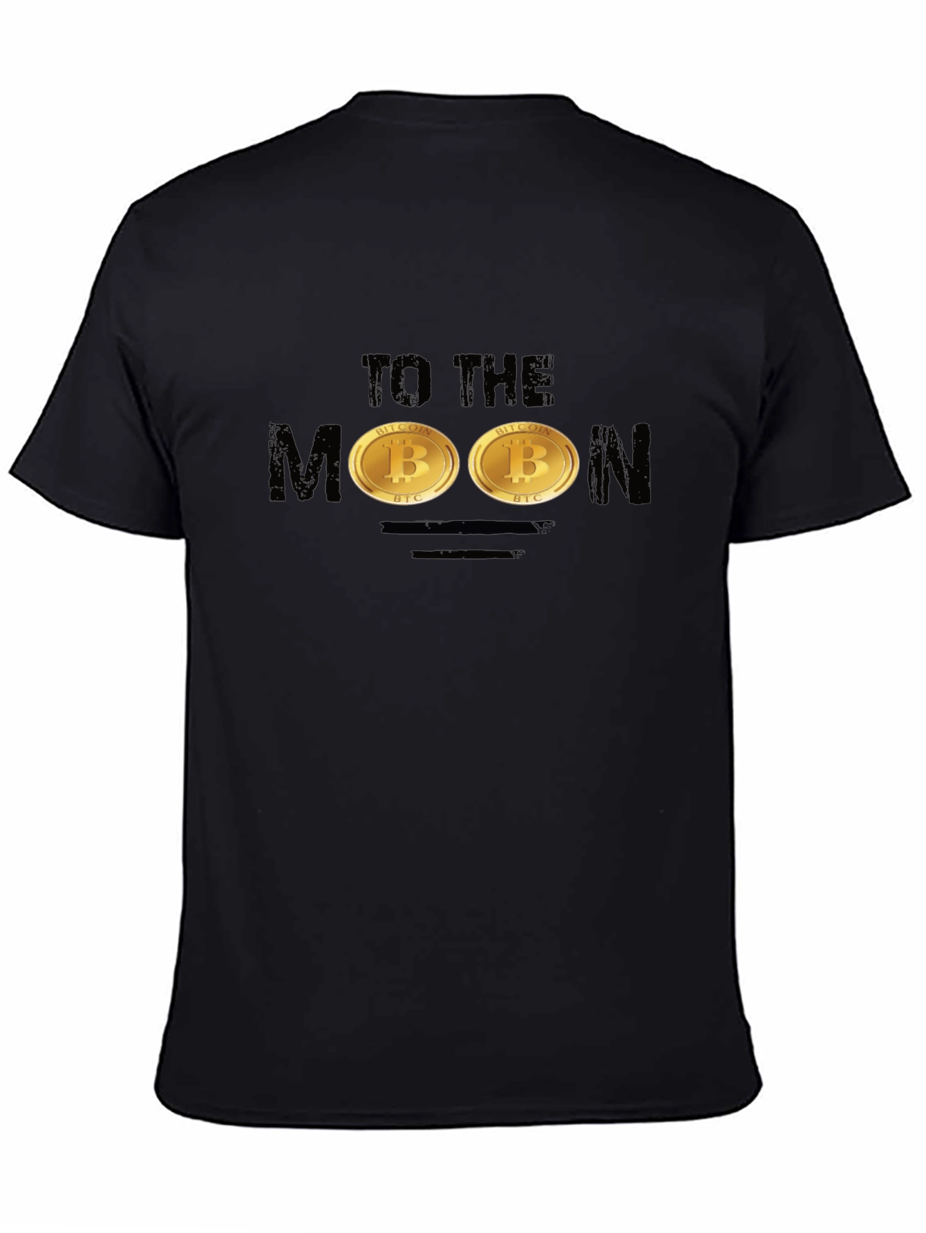 Bitcoin To The Moon Black T-Shirt
