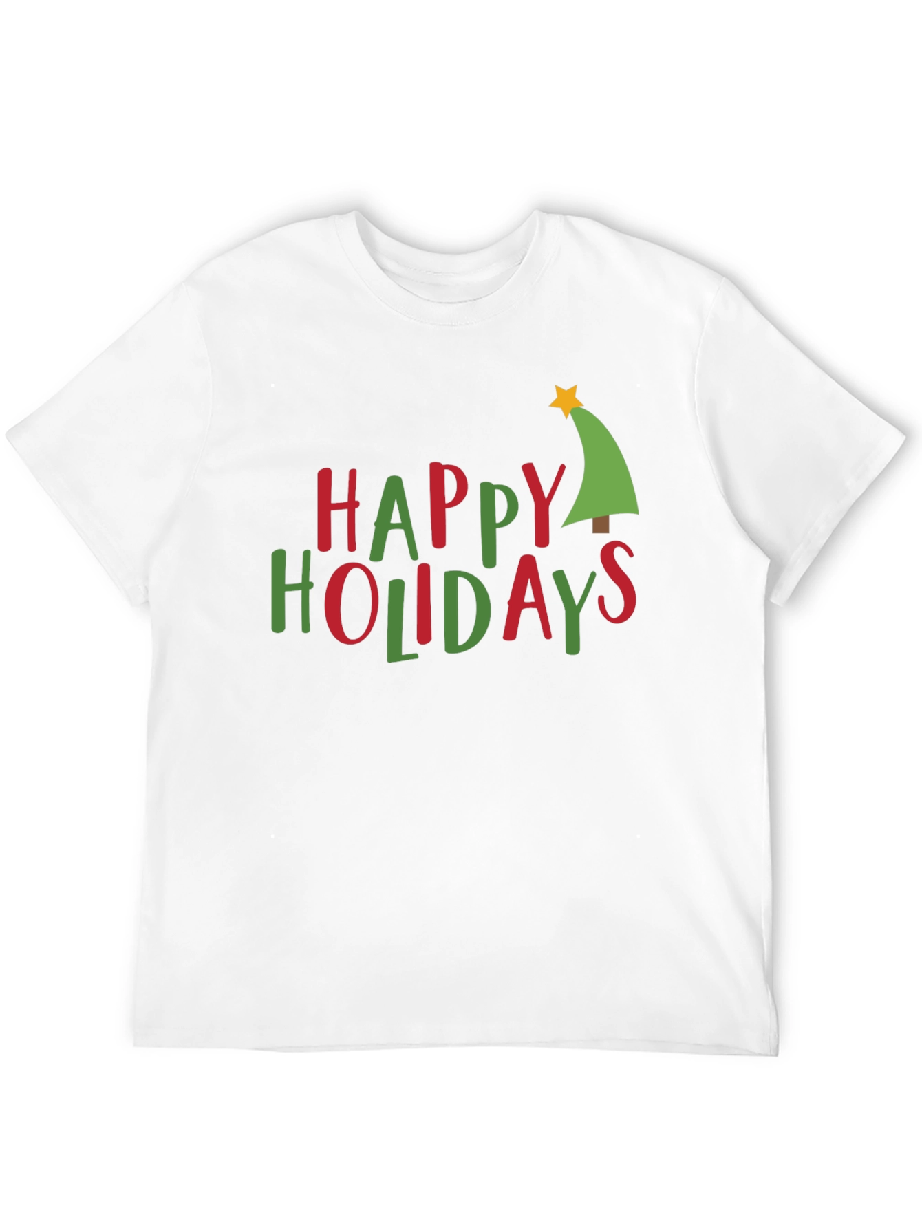 Happy Holidays Christmas Tree Graphic Tee