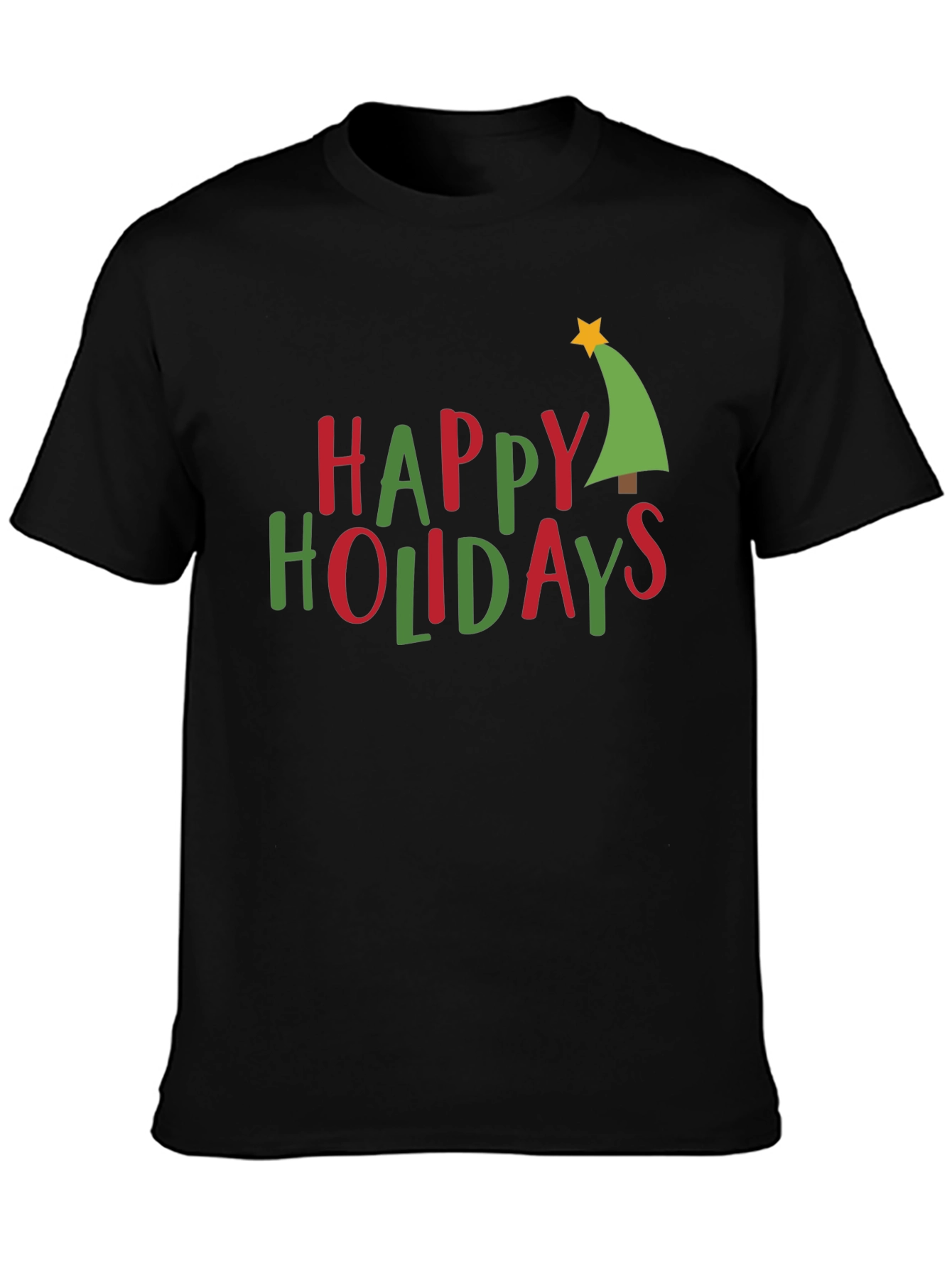 Happy Holidays Christmas Tree Graphic Tee
