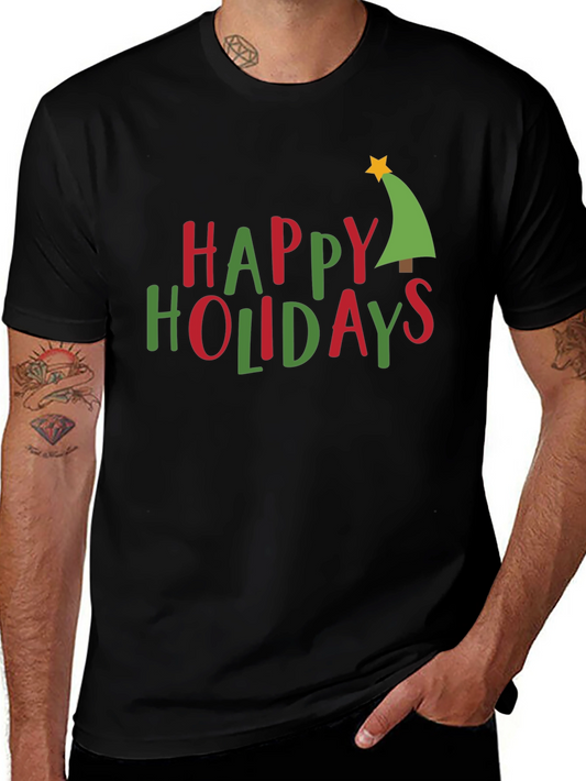 Happy Holidays Christmas Tree Graphic Tee