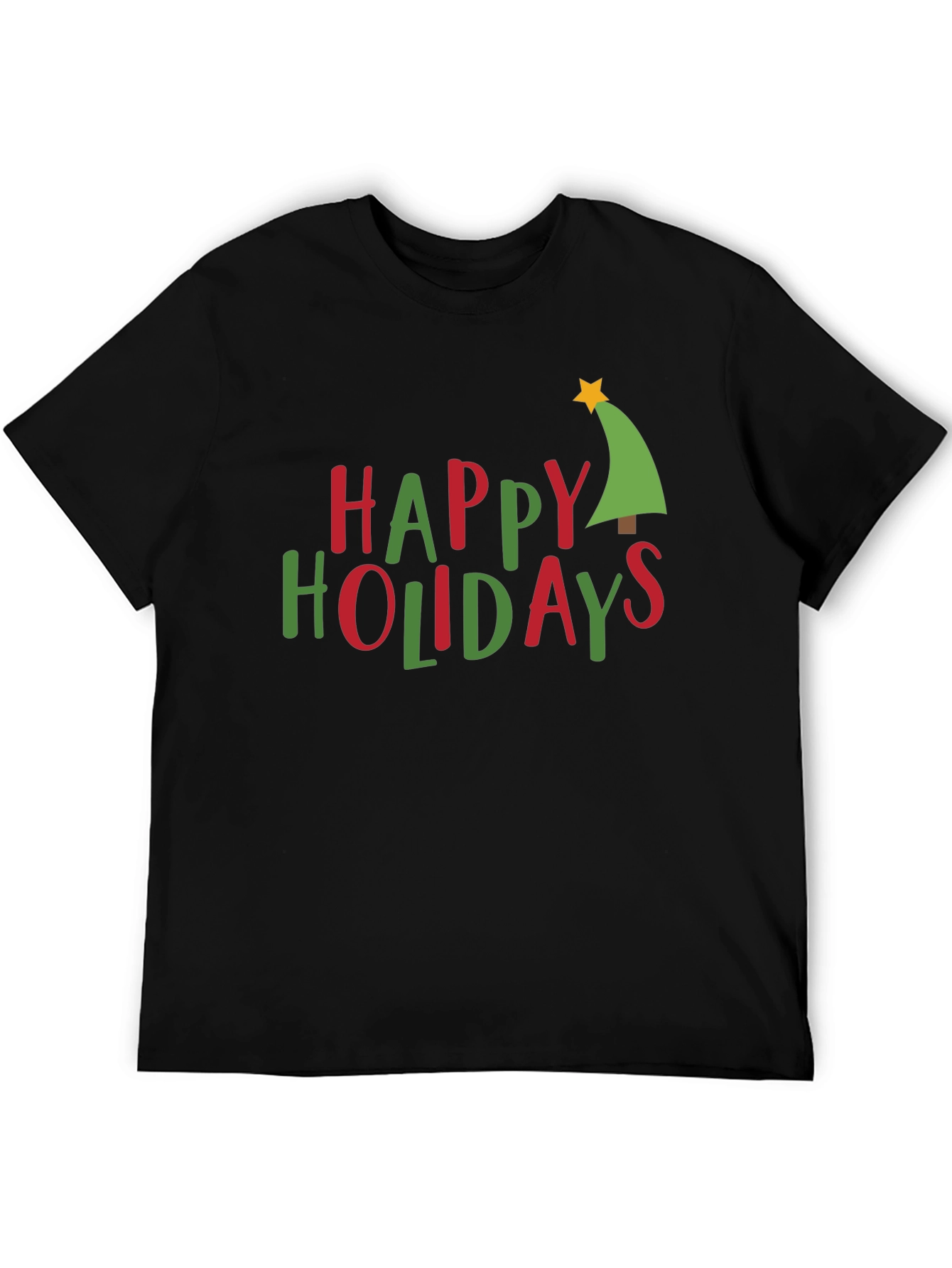 Happy Holidays Christmas Tree Graphic Tee