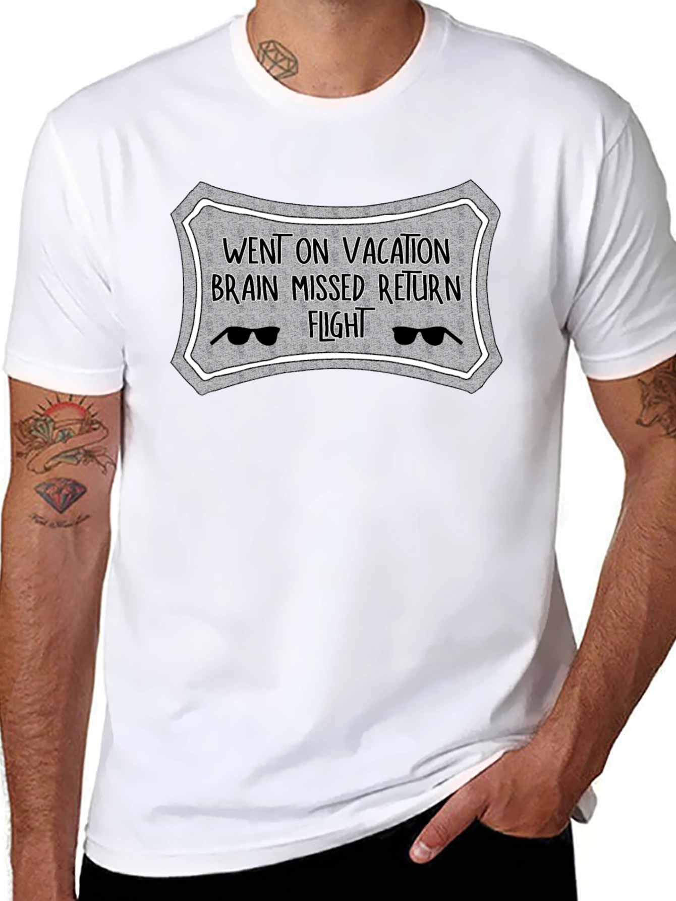 Vacation Brain Missed Flight Novelty T-Shirt