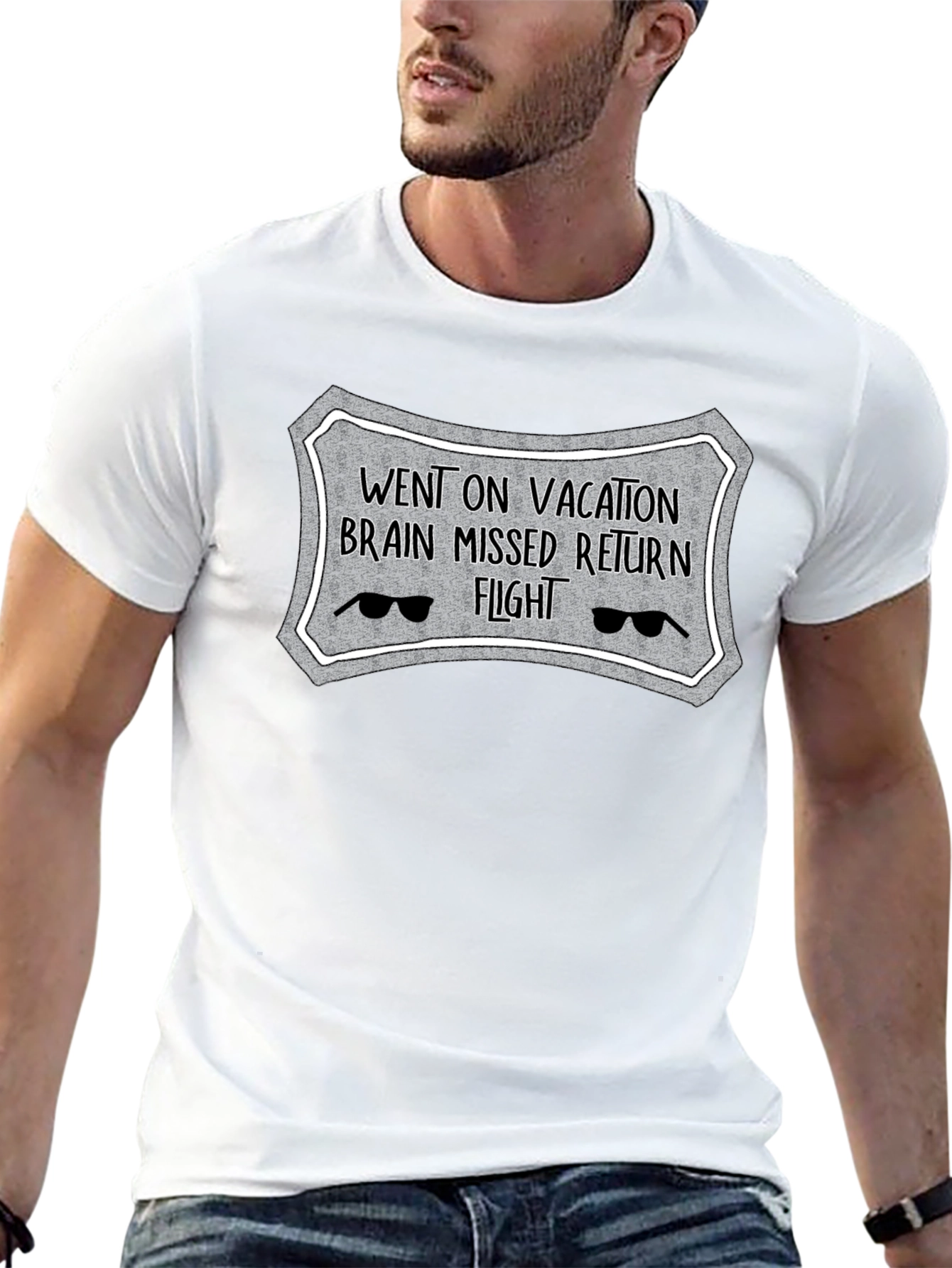 Vacation Brain Missed Flight Novelty T-Shirt