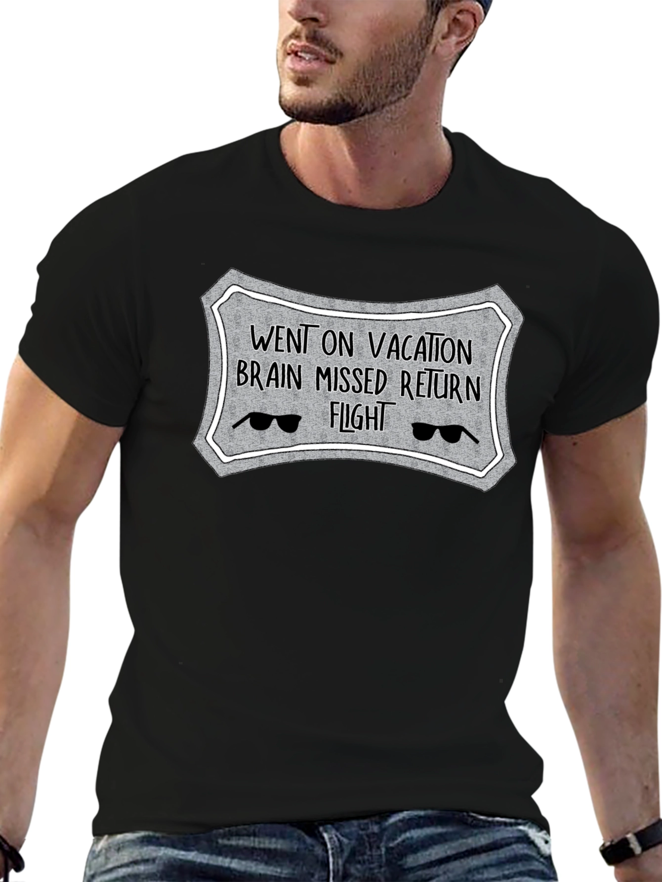 Vacation Brain Missed Flight Novelty T-Shirt