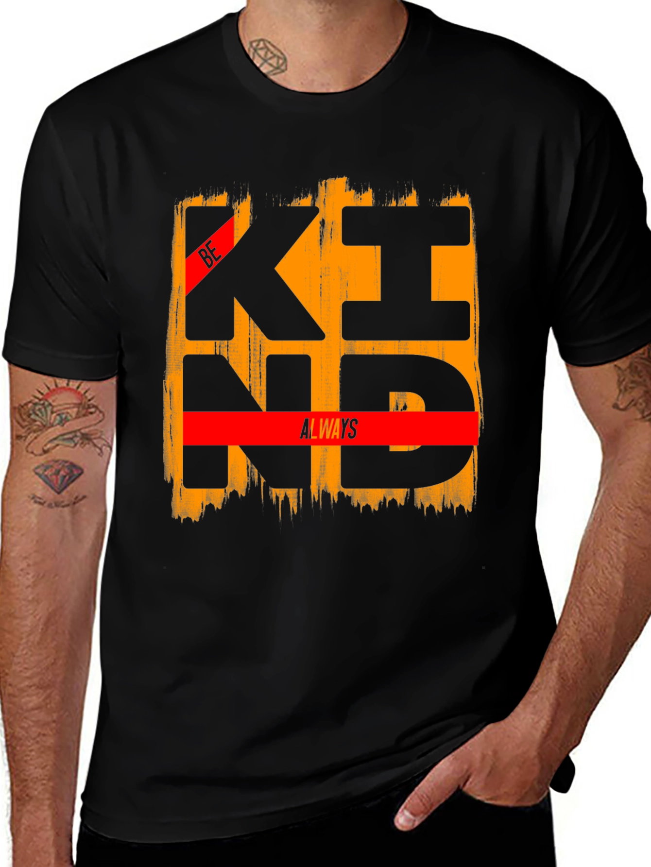 Be Kind Always Graphic Tee - Black
