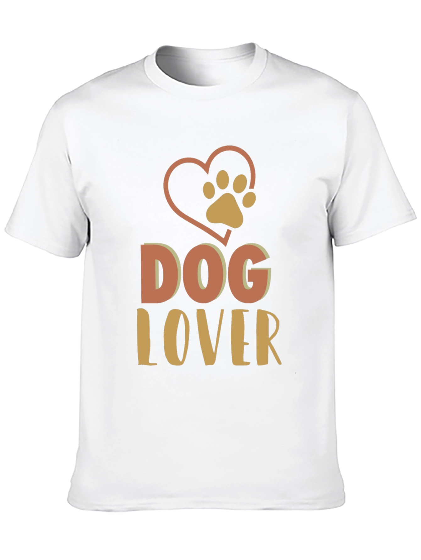 Dog Lover Graphic Print Black T-Shirt