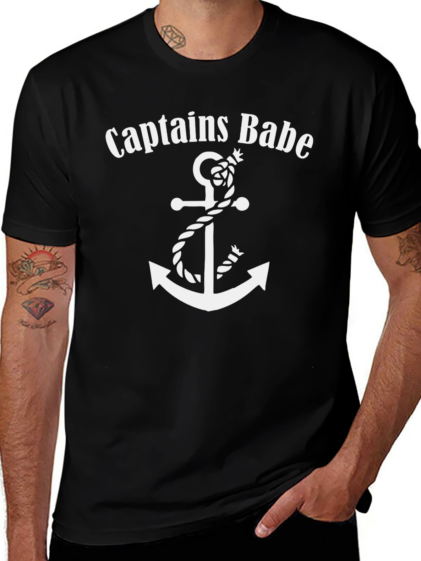 Captains Babe Anchor Graphic T-Shirt - Nautical Style
