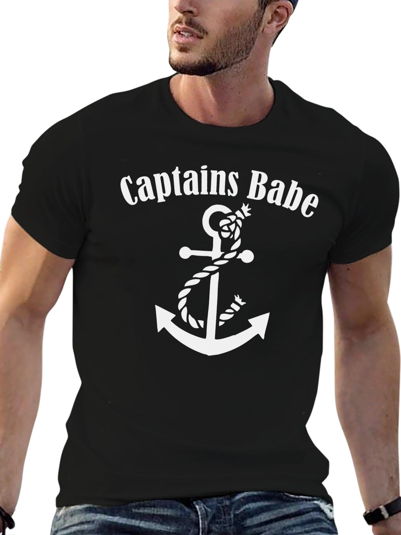 Captains Babe Anchor Graphic T-Shirt - Nautical Style