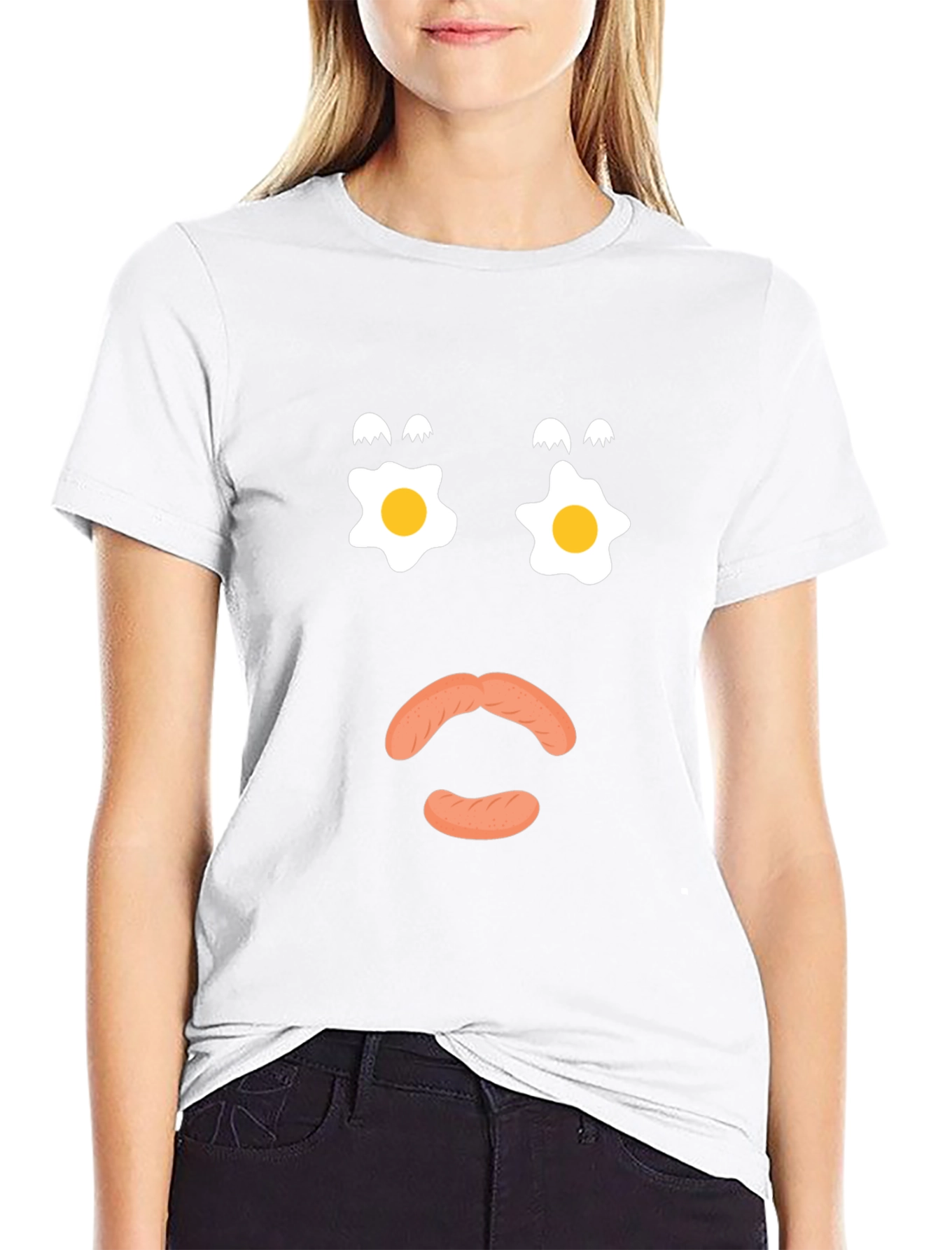 Funny Egg & Lips Graphic Tee