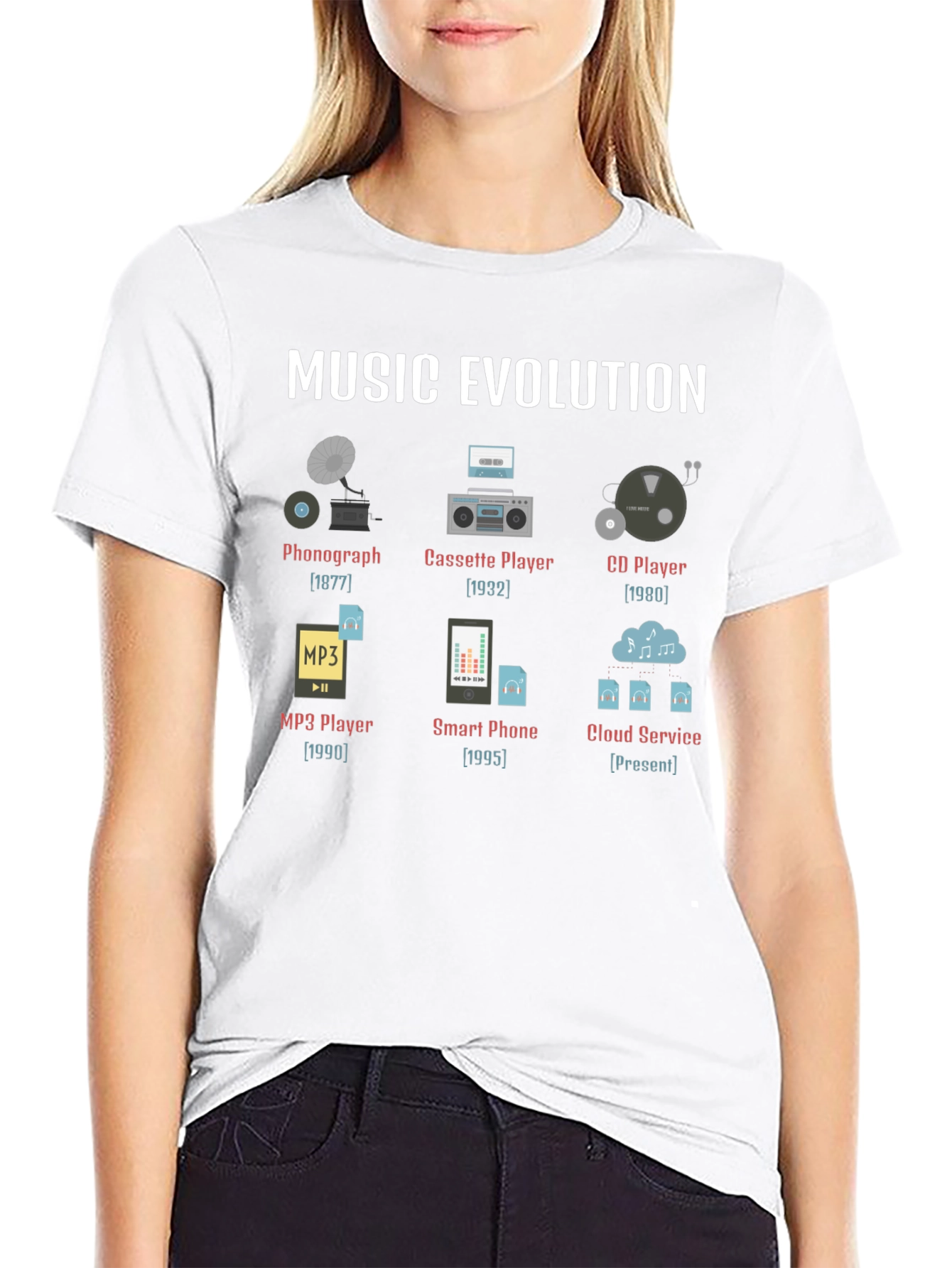 Music Evolution Graphic T-Shirt