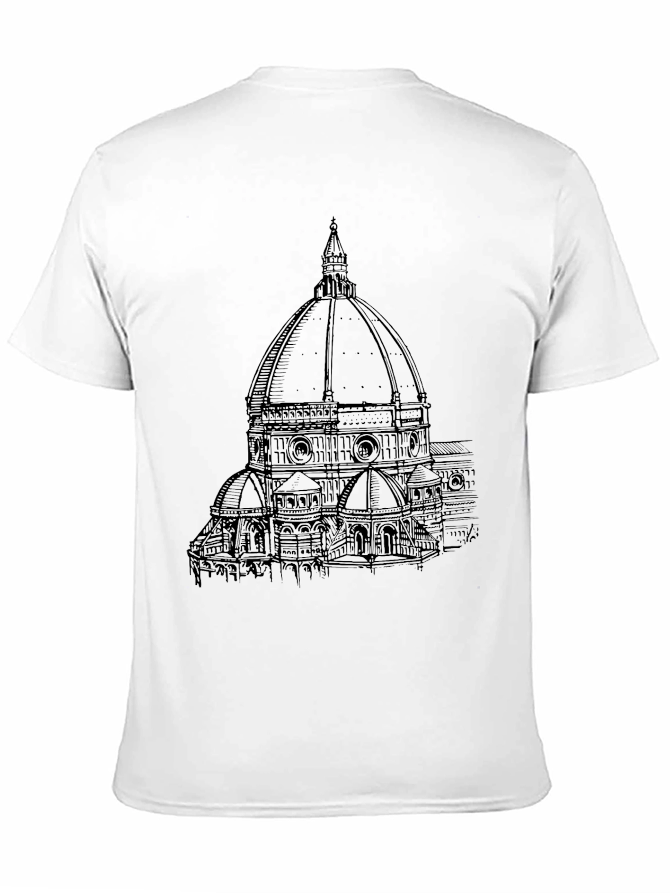 Florence Cathedral Sketch Black T-Shirt