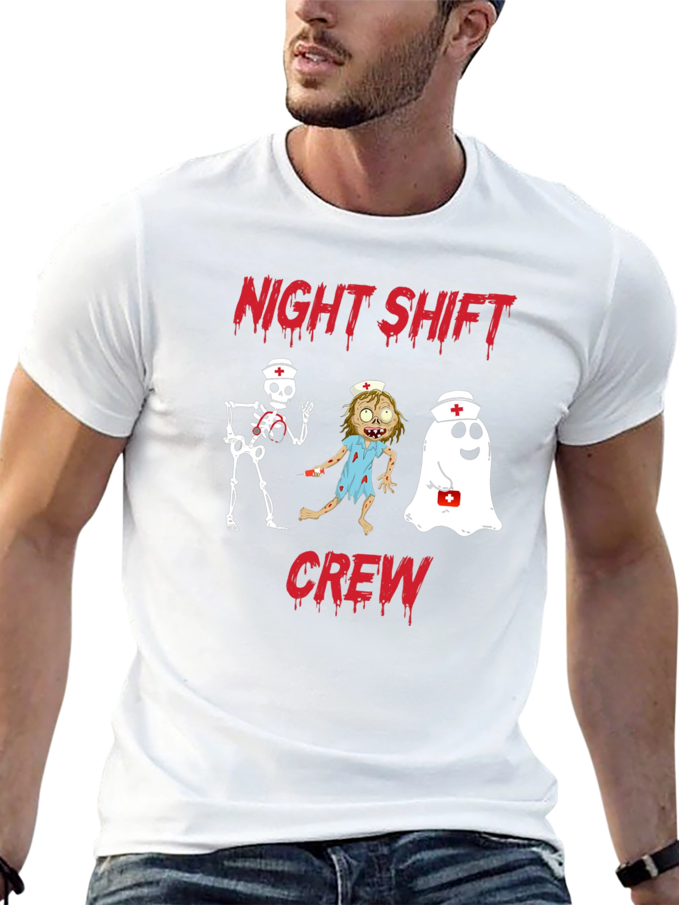 Night Shift Crew Graphic T-Shirt