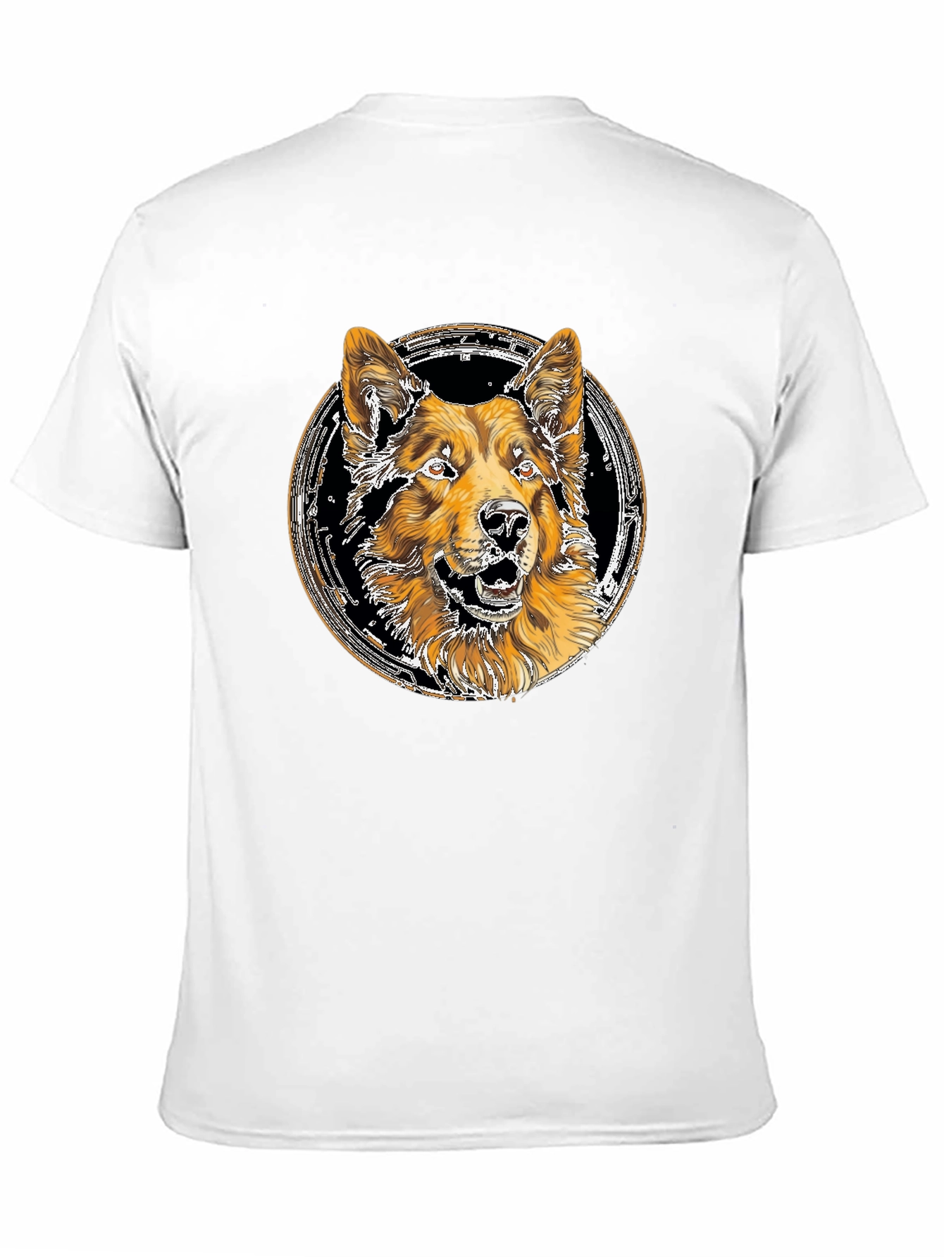 Dog Graphic Tee - Cool Canine Circle Design