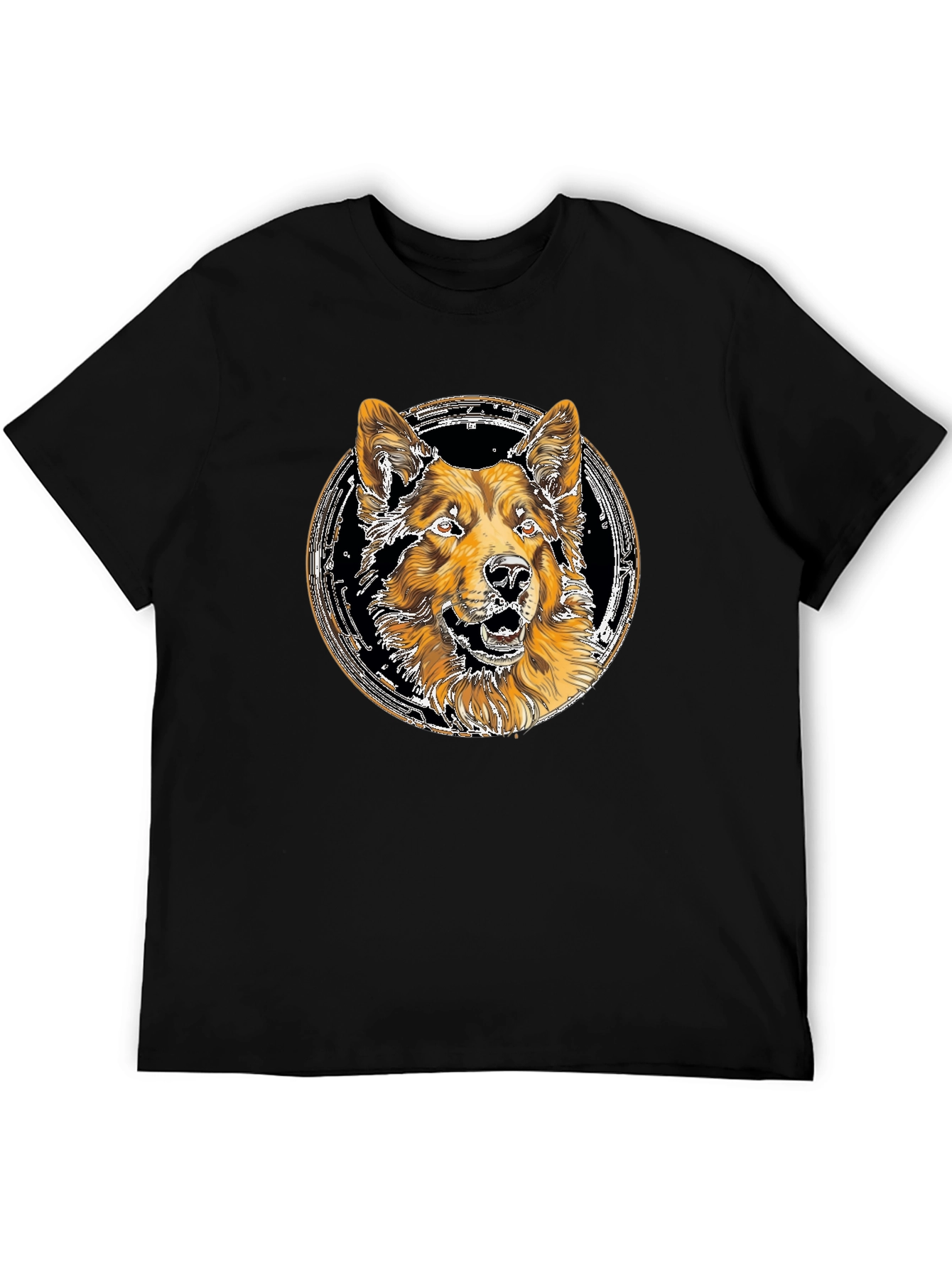 Dog Graphic Tee - Cool Canine Circle Design