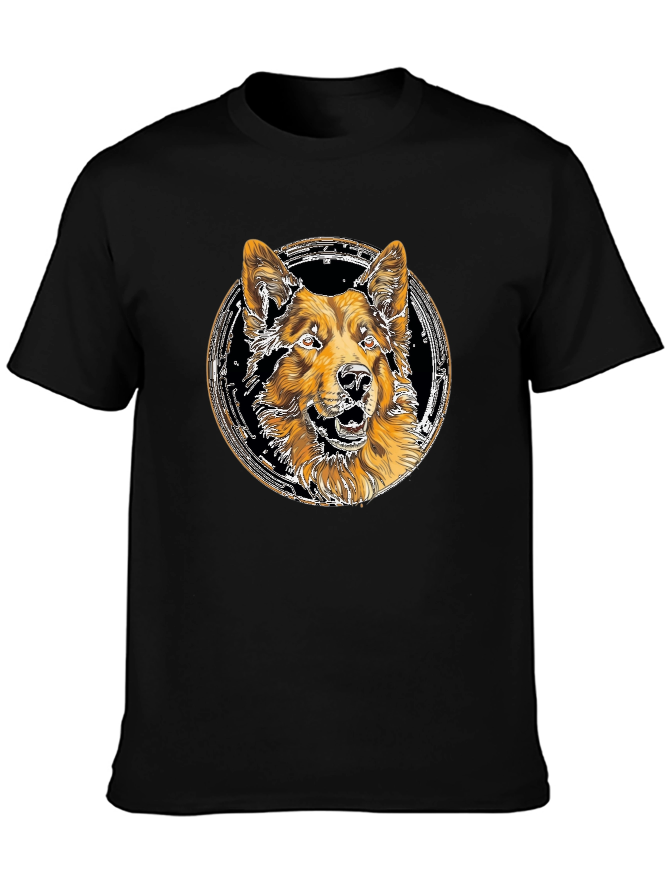 Dog Graphic Tee - Cool Canine Circle Design
