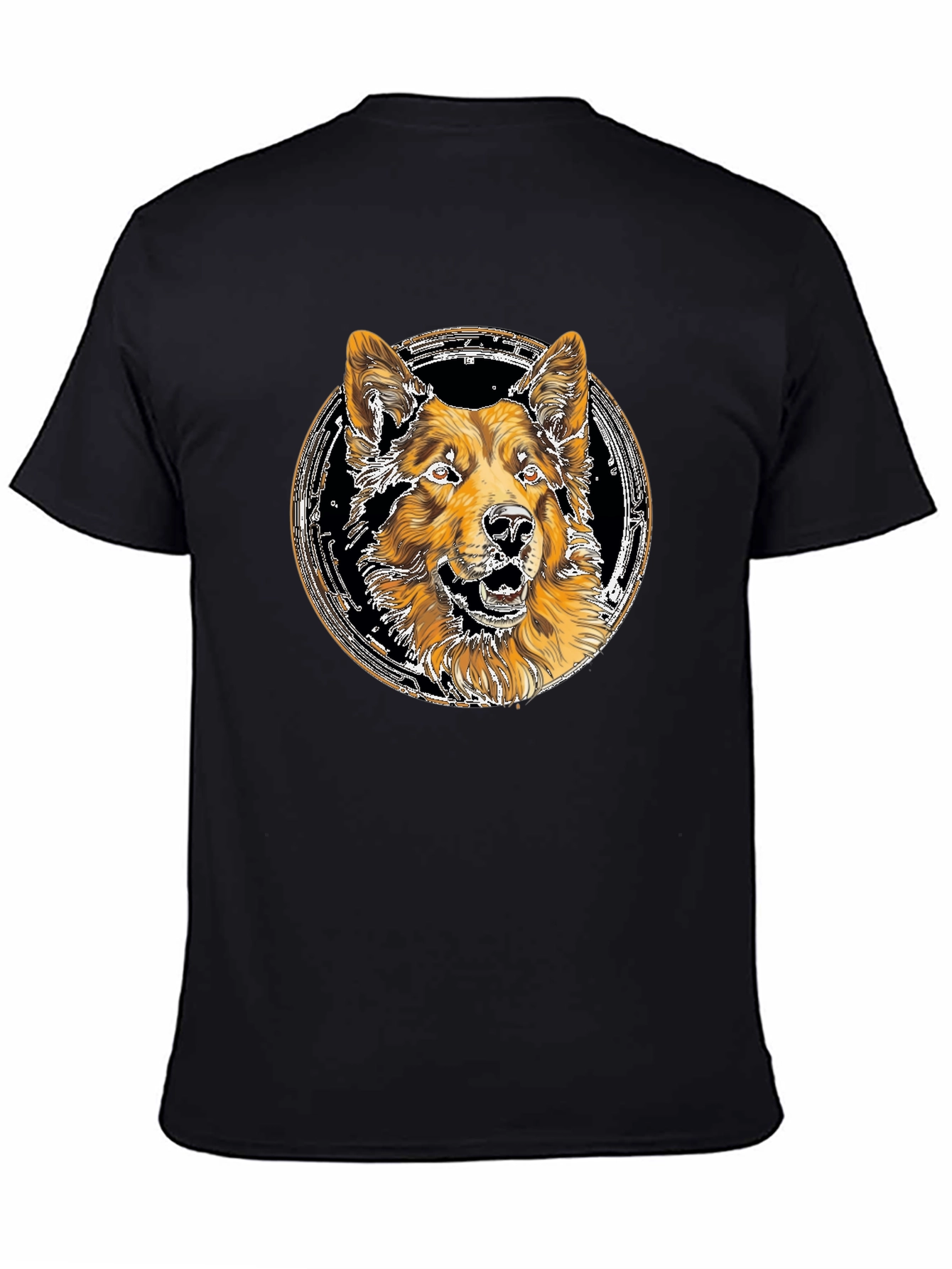 Dog Graphic Tee - Cool Canine Circle Design