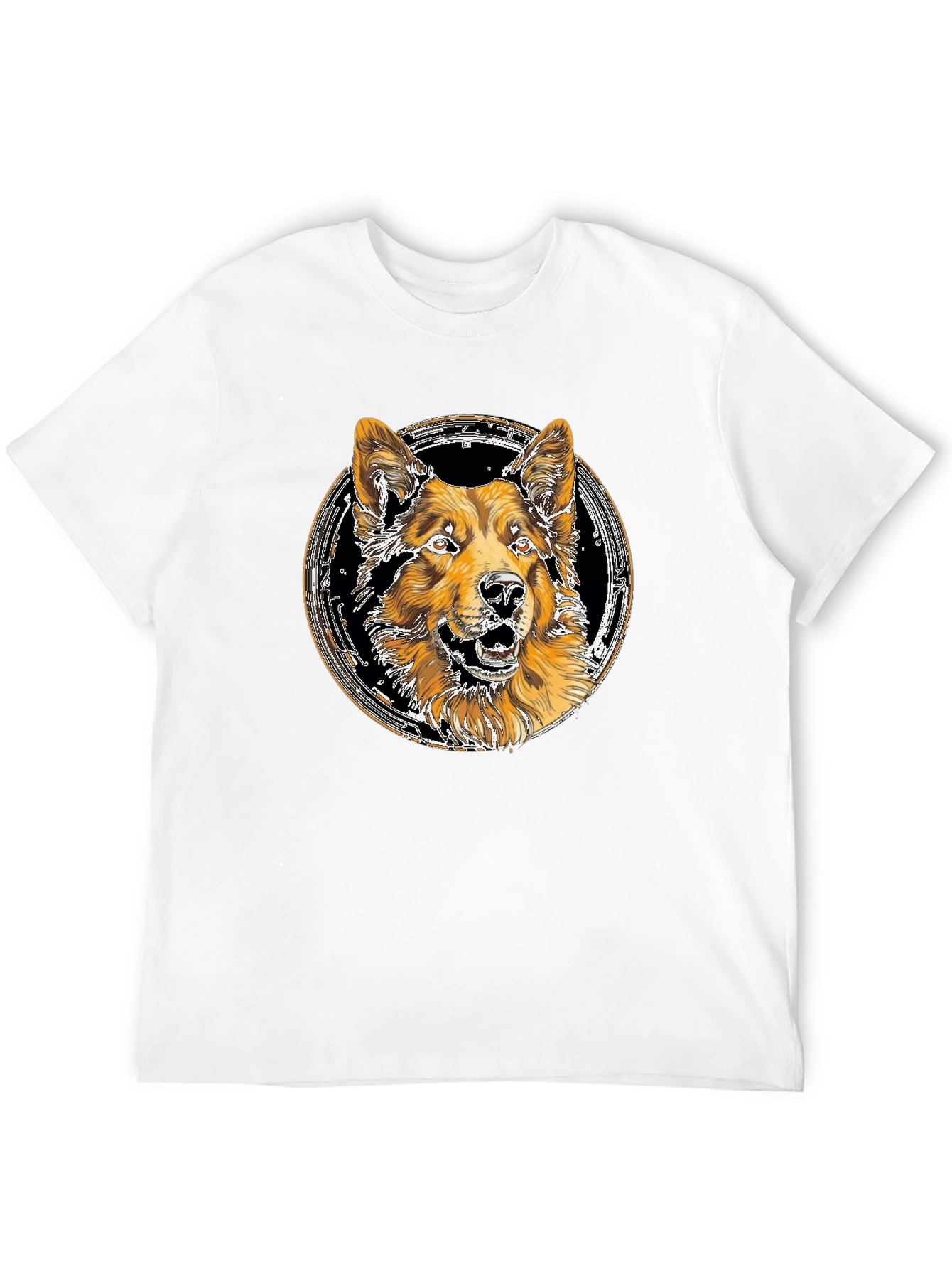 Dog Graphic Tee - Cool Canine Circle Design