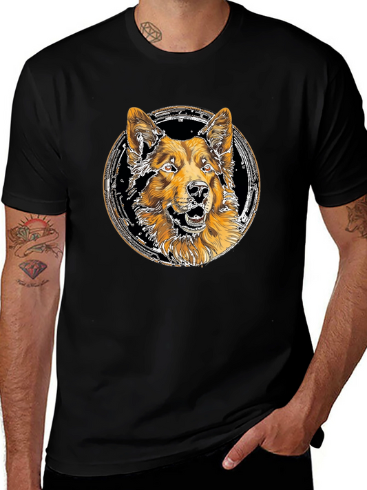 Dog Graphic Tee - Cool Canine Circle Design