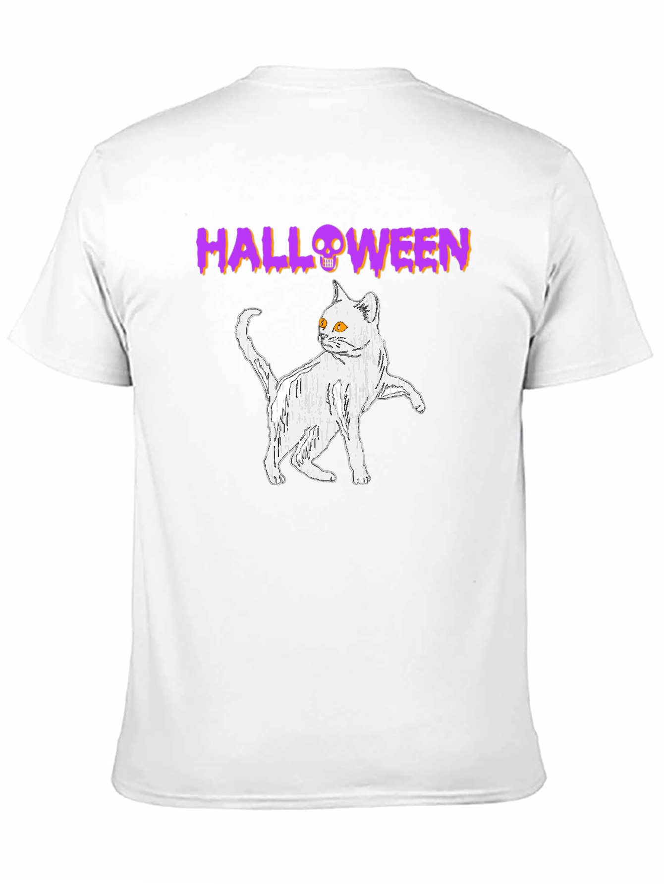 Halloween Cat Graphic T-Shirt