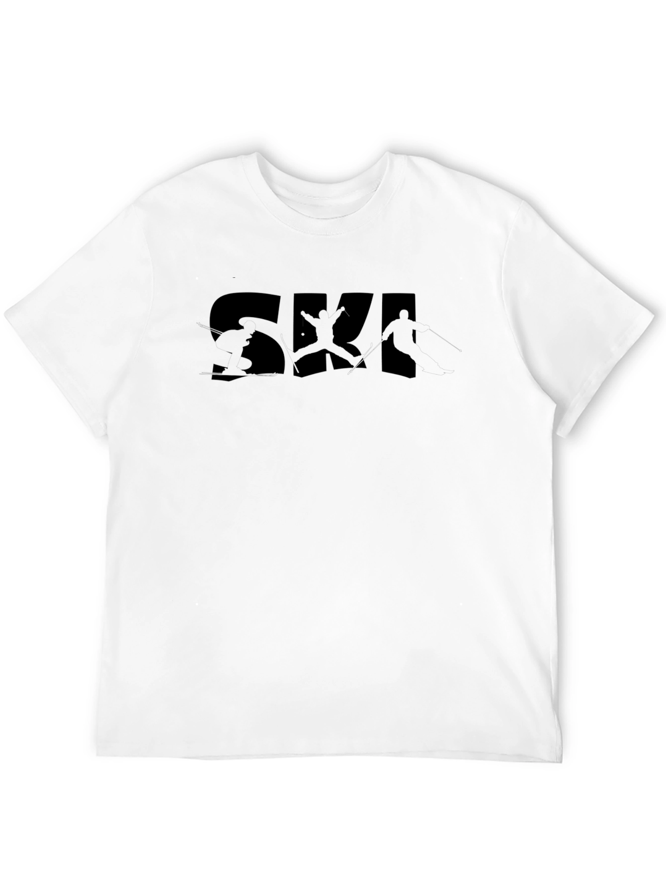 SKI Graphic Print Crew Neck T-Shirt