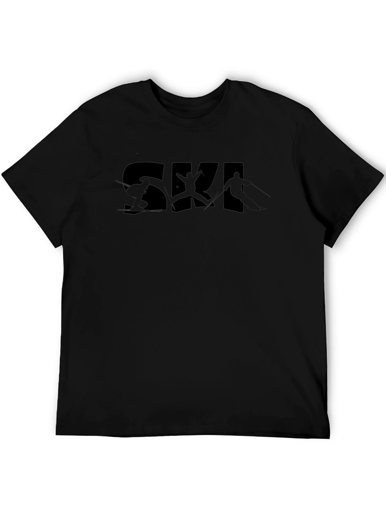 SKI Graphic Print Crew Neck T-Shirt
