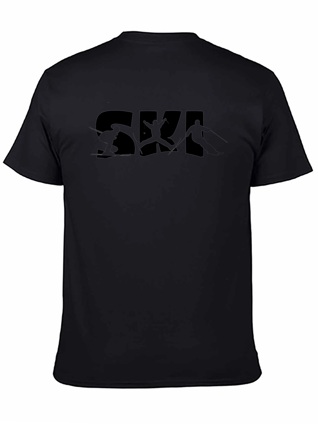 SKI Graphic Print Crew Neck T-Shirt