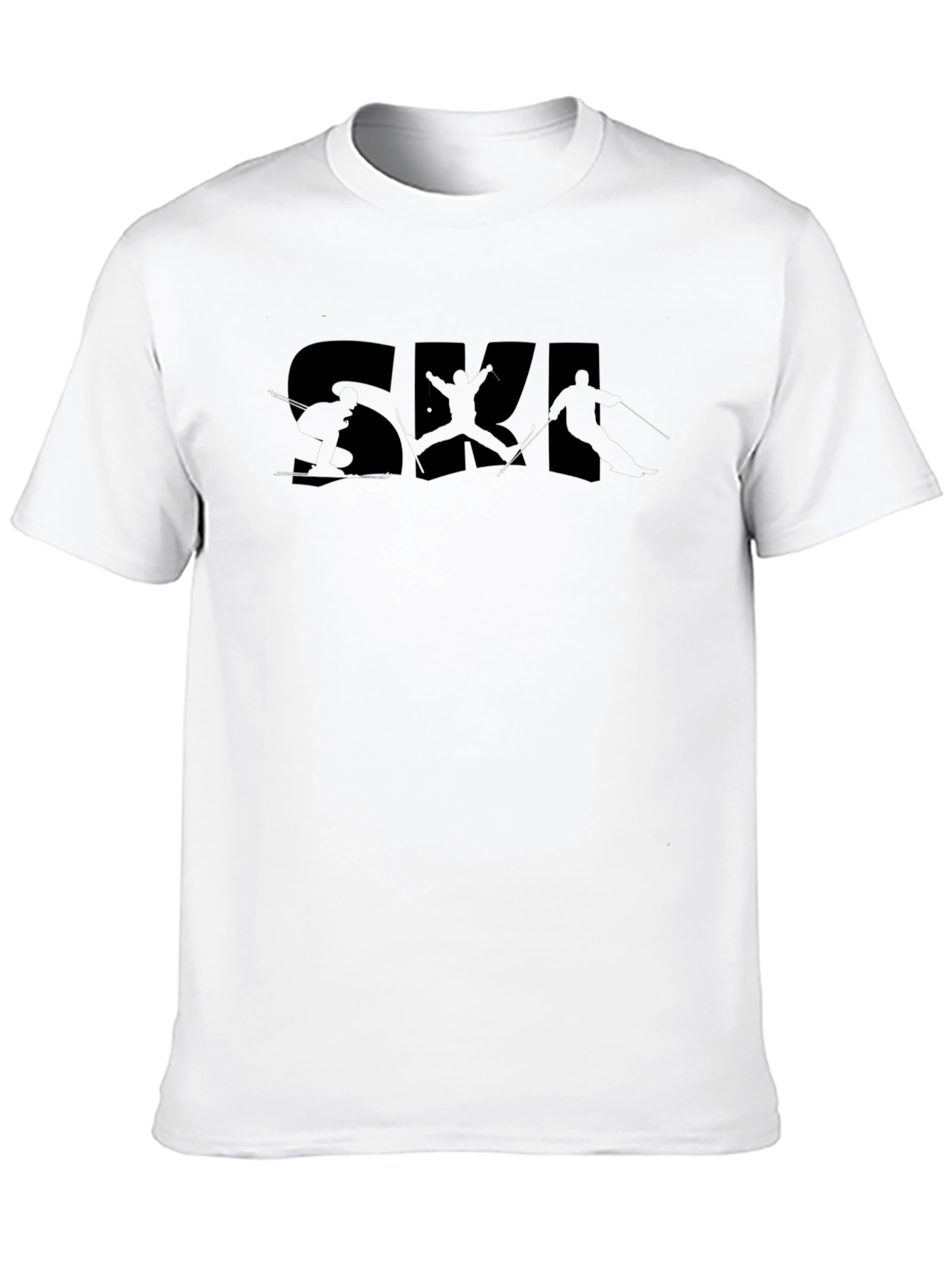SKI Graphic Print Crew Neck T-Shirt