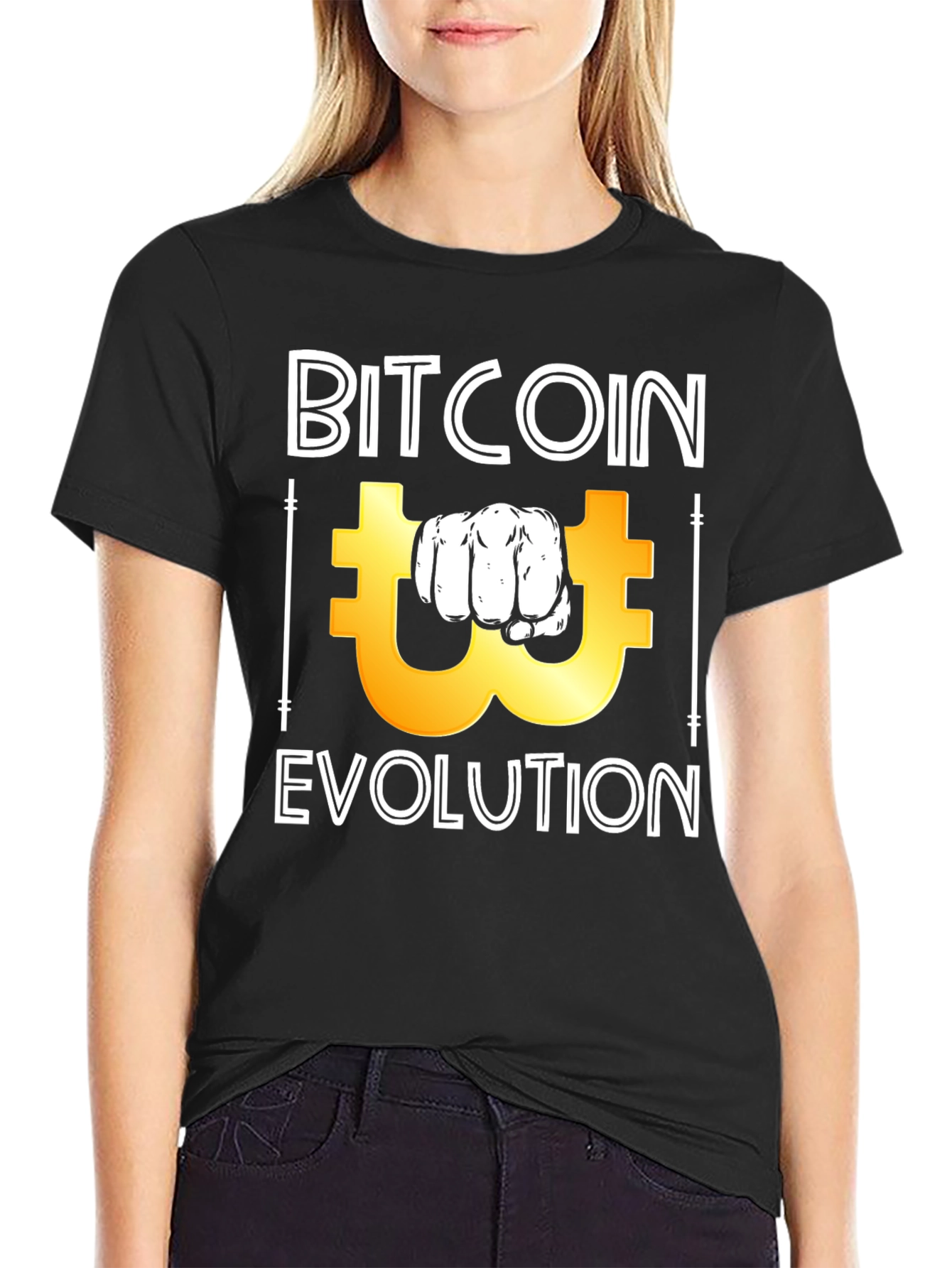 Bitcoin Evolution Graphic Tee - Black